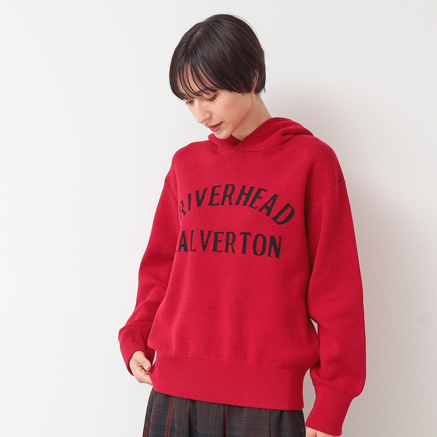 Dessin「【ユニセックス・洗える】ロゴジャカードフーデット」|ニット・セーター|