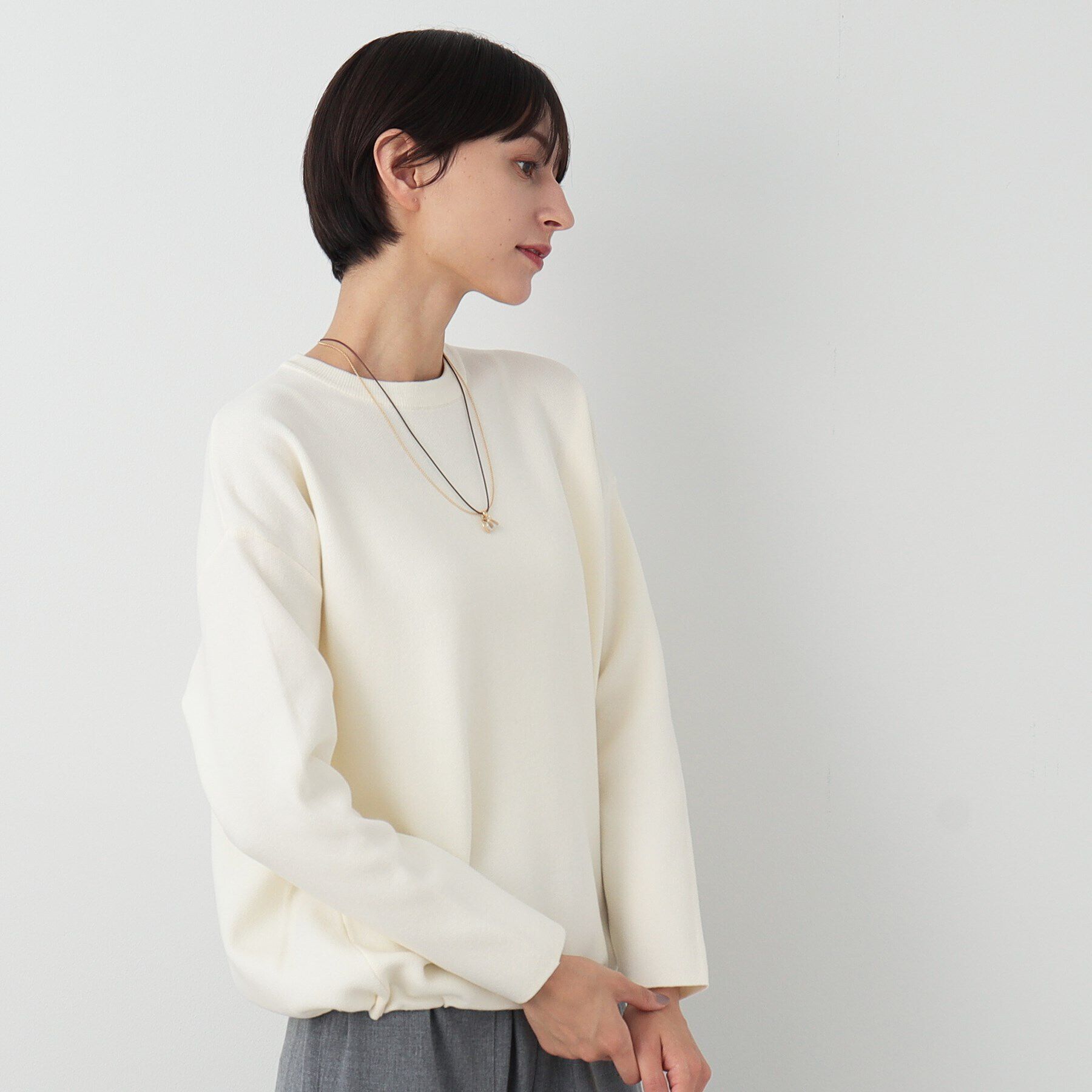 Dessin「【洗える】ドローコード付きニット（XS～L）」|ニット・セーター|