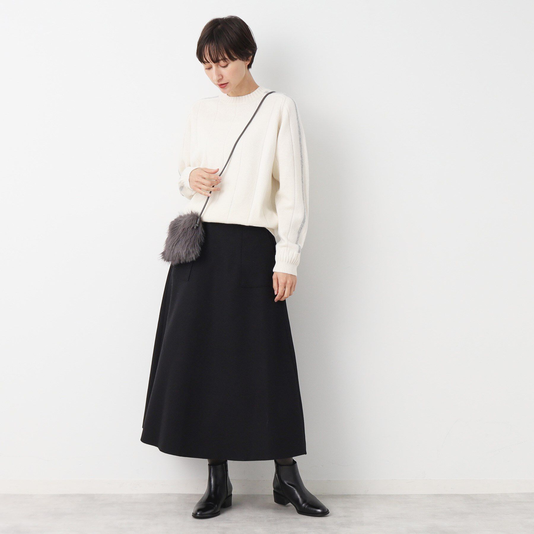 Dessin「【7色展開・後ろゴム】フレアメルトンスカート（XS～L）」|スカート|