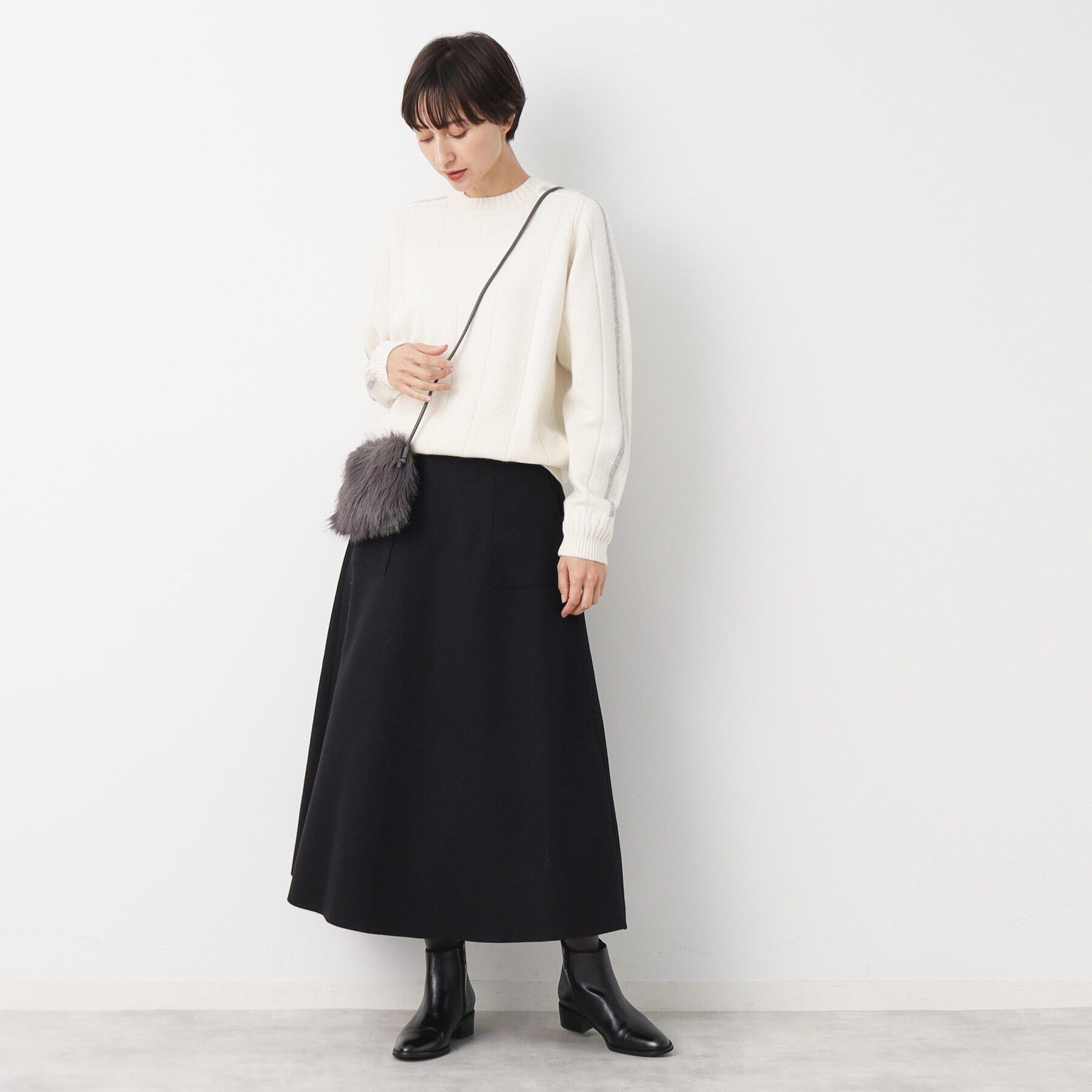 Dessin「【7色展開・後ろゴム】フレアメルトンスカート（XS～L）」|スカート|