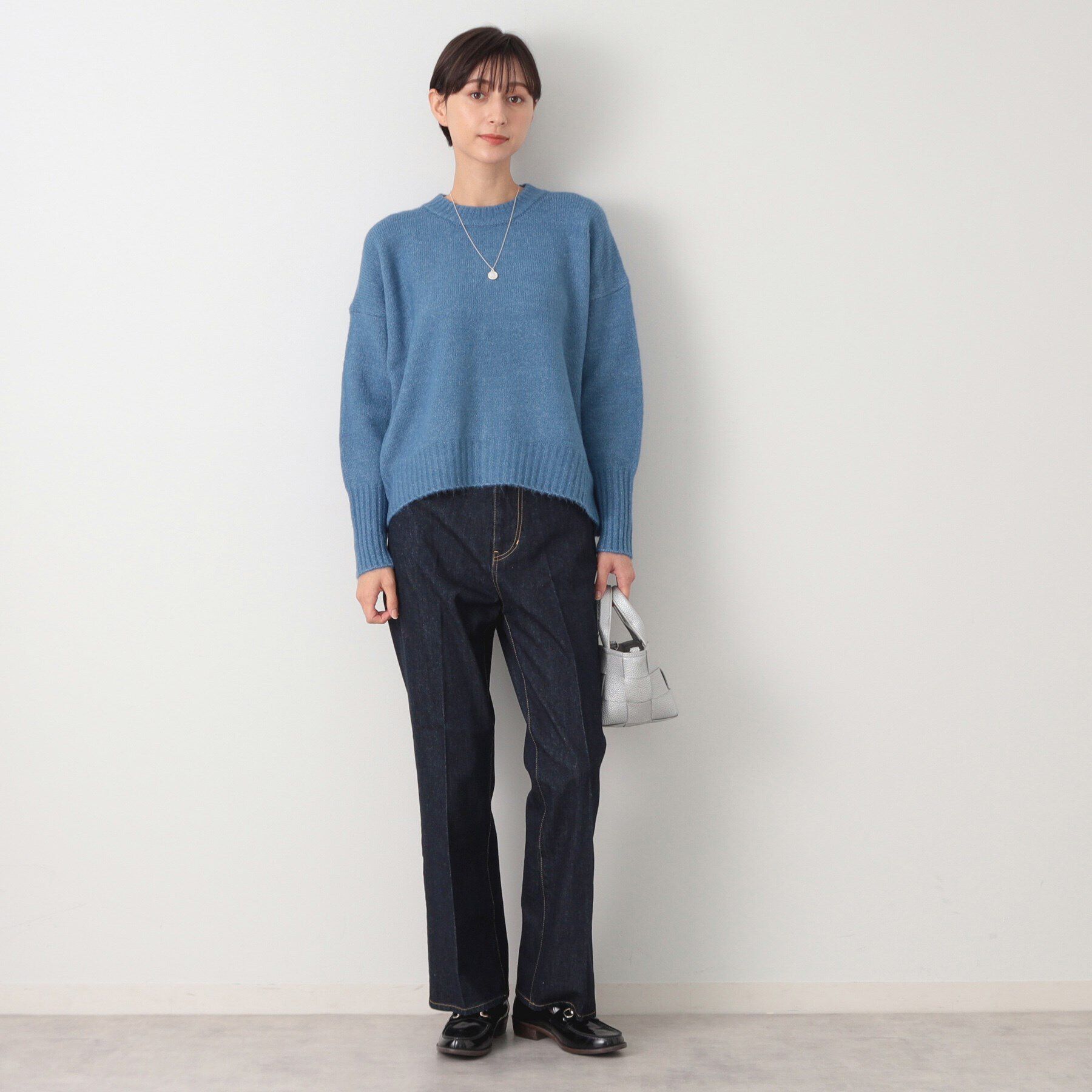 Dessin「【洗える】ショート丈ワイドクルーネックニット（XS～L）」|ニット・セーター|