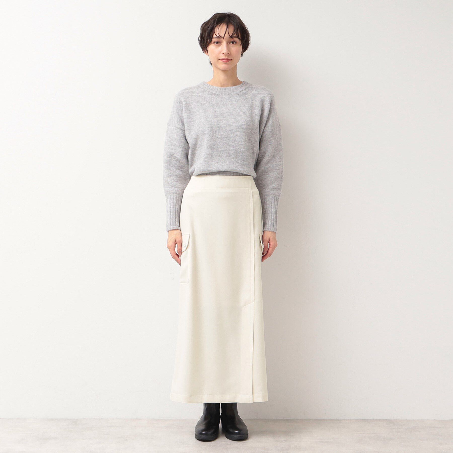 Dessin「【洗える・2WAY】サスペンダー付きフラップポケットスカート（XS～L）」|スカート|