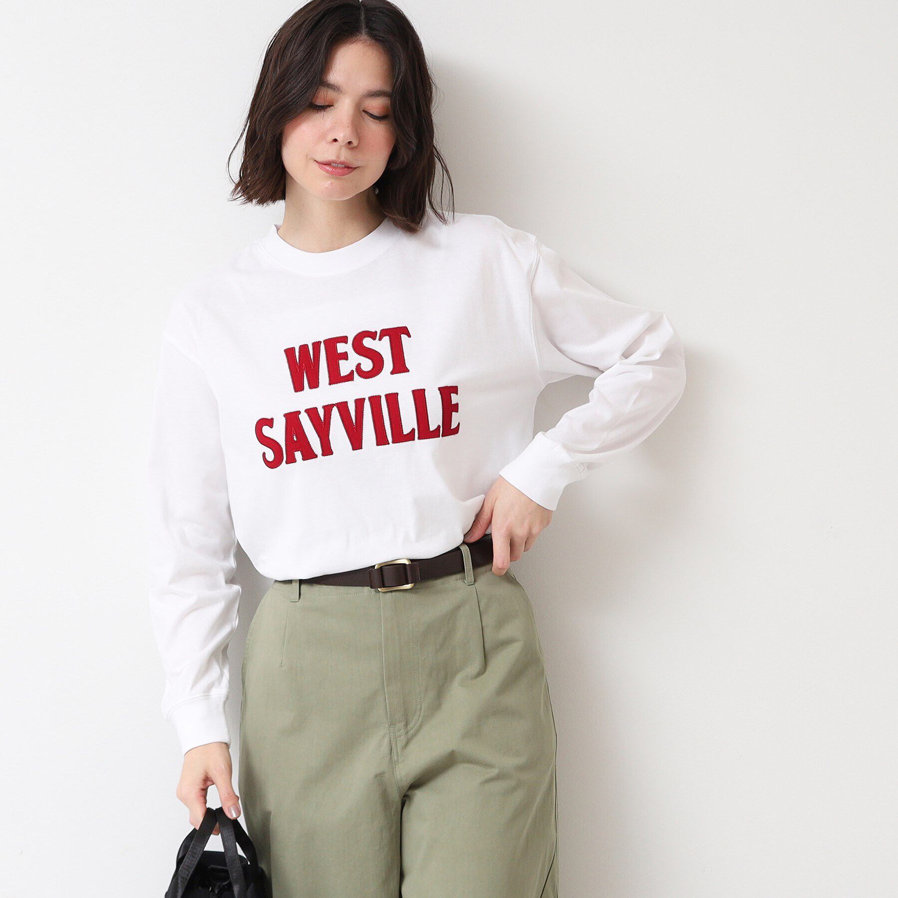 Dessin「【ユニセックス・洗える】ロングスリーブロゴTシャツ」|Tシャツ・カットソー|