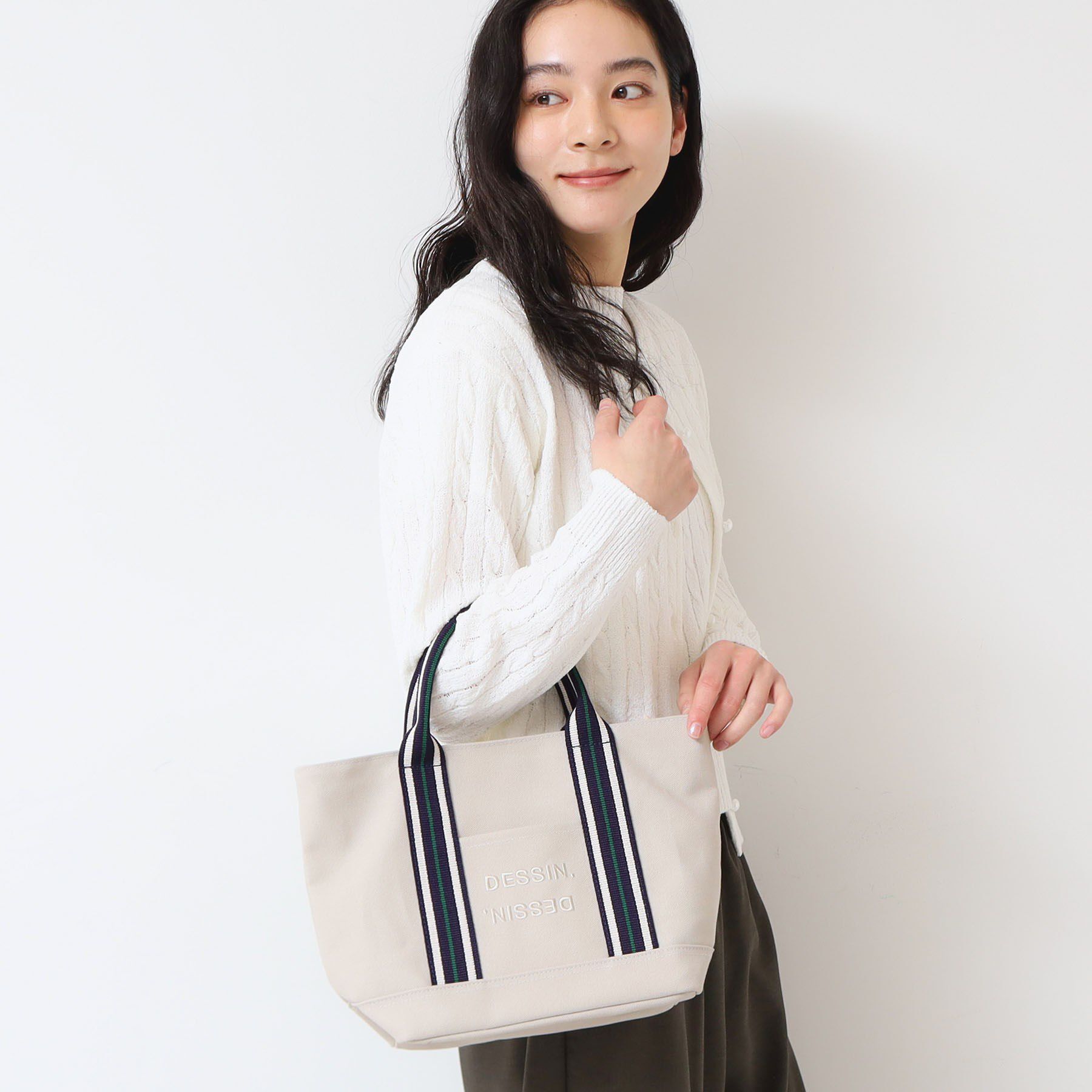 Dessin「【軽量】テープトートバッグS」|トートバッグ|ライトグレー(011