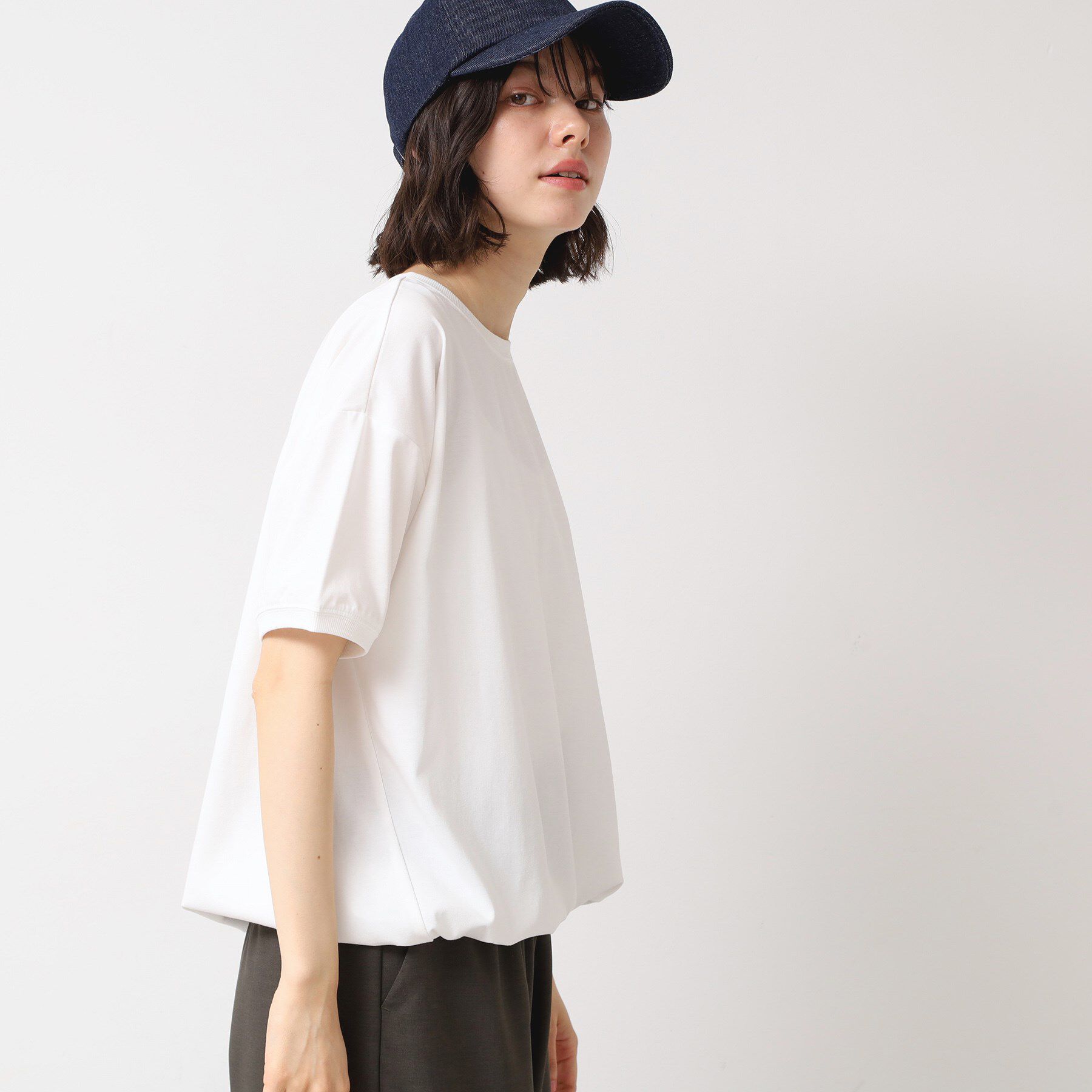 Dessin「【二の腕カバー/接触冷感/UV】ドローコードカットソー（XS～L）」|Tシャツ・カットソー|