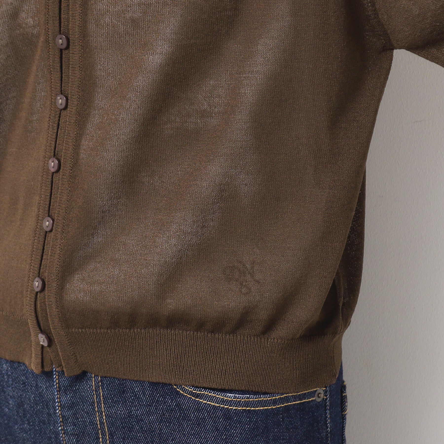 Dessin「【洗える】シアーVネックカーディガン」|カーディガン|