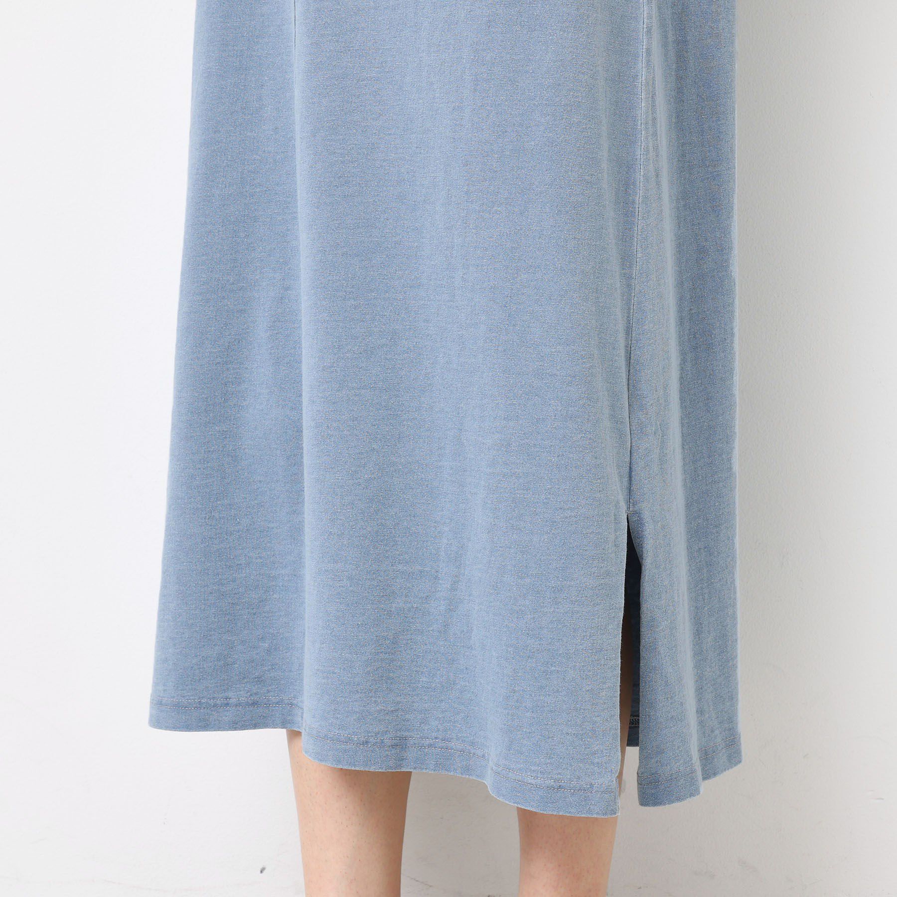 Dessin「【洗える】インディゴ天竺デニム調リラクシーワンピース」|ワンピース|