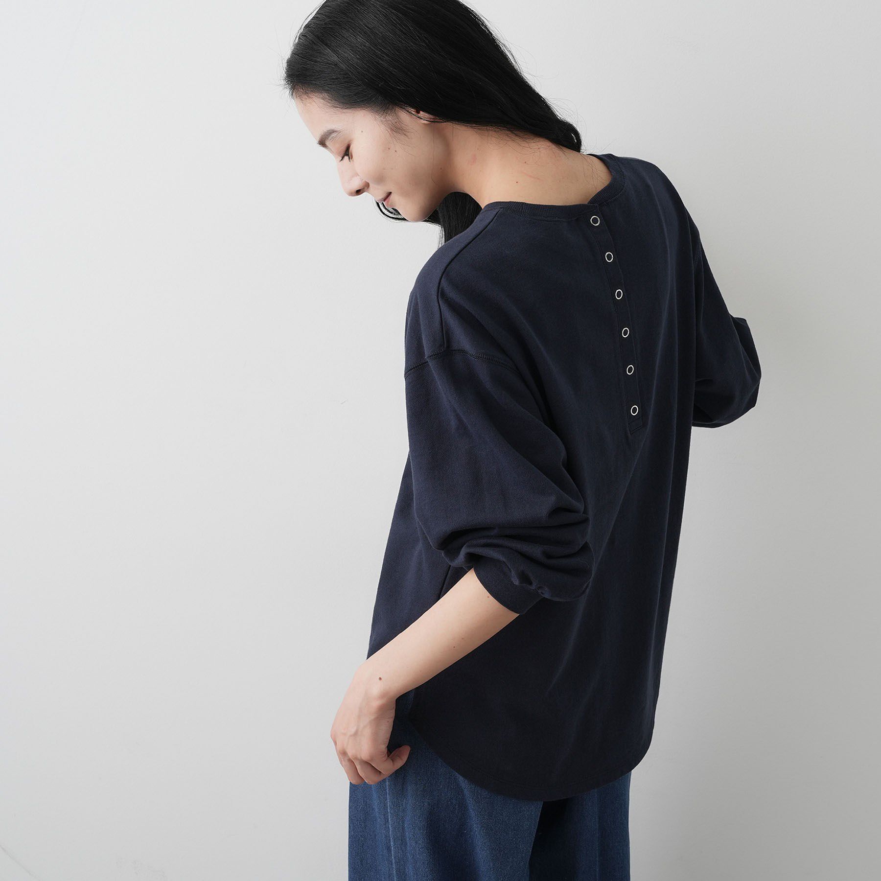 Dessin「【360度可愛い・洗える】バックヘンリーカットソー」|Tシャツ・カットソー|