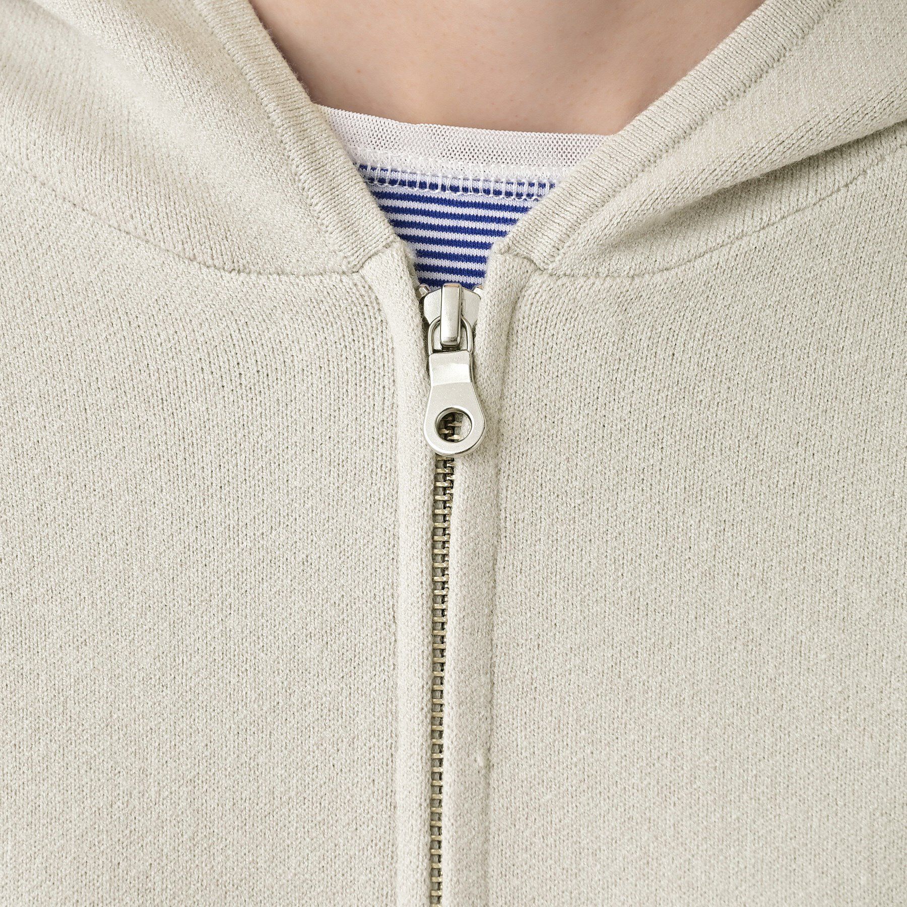 Dessin「【キレイ見え／洗える】ジャカード編みフードジップ」|ニット・セーター|