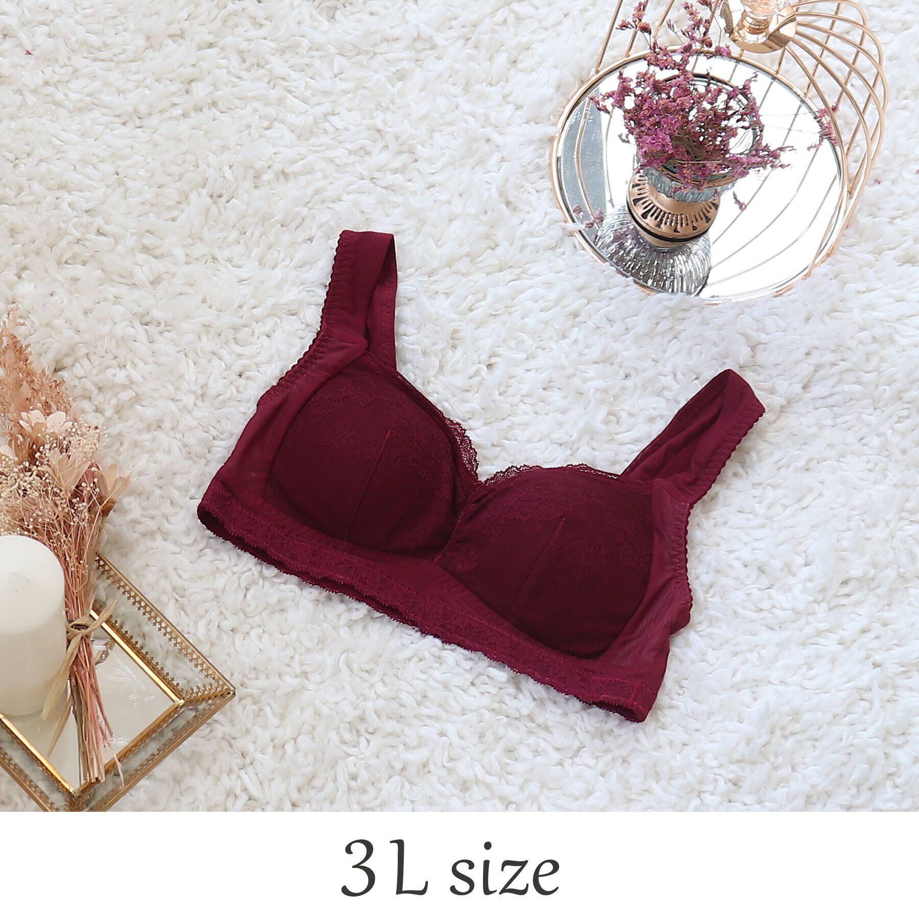 Risa Magli「◆エトワル おやすみブラ」|インナー|ボルドー(064)