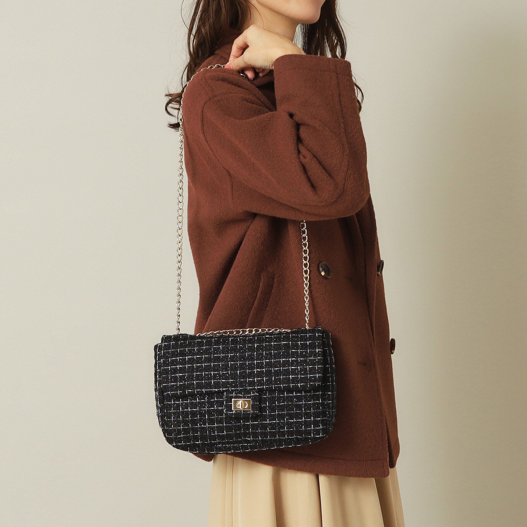 ITS&rsquo;DEMO「ツイードミニショルダー」|ショルダー・メッセンジャー|