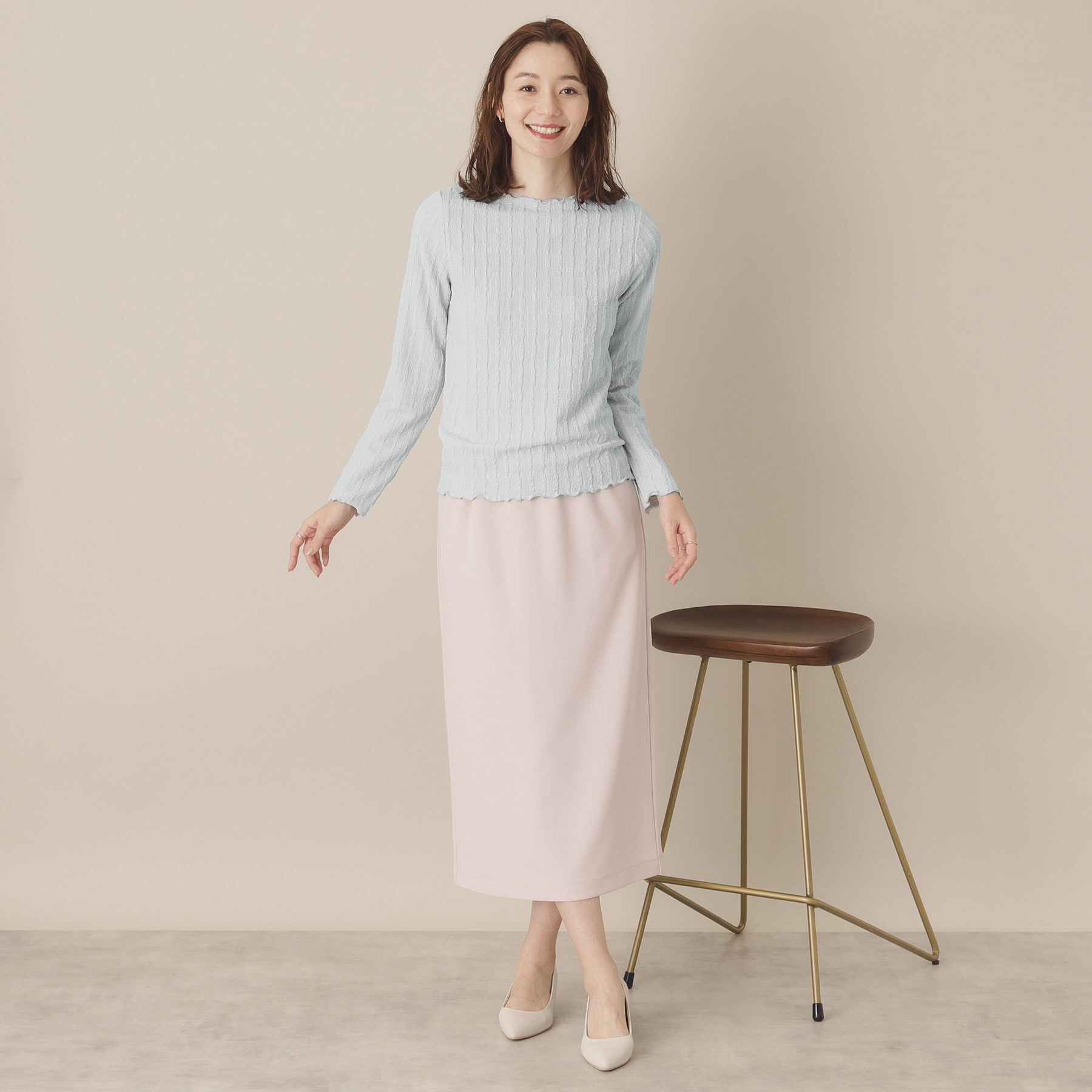 ITS&rsquo;DEMO「【手洗い可】ふくれジャカードプルオーバー」|Tシャツ・カットソー|