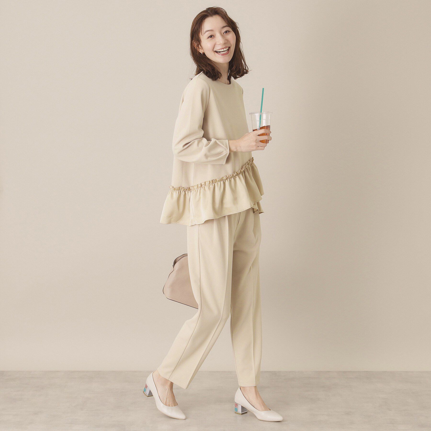 ITS&rsquo;DEMO「【通勤／手洗い可／ウエストゴム】カットジョーゼットパンツ」|その他|