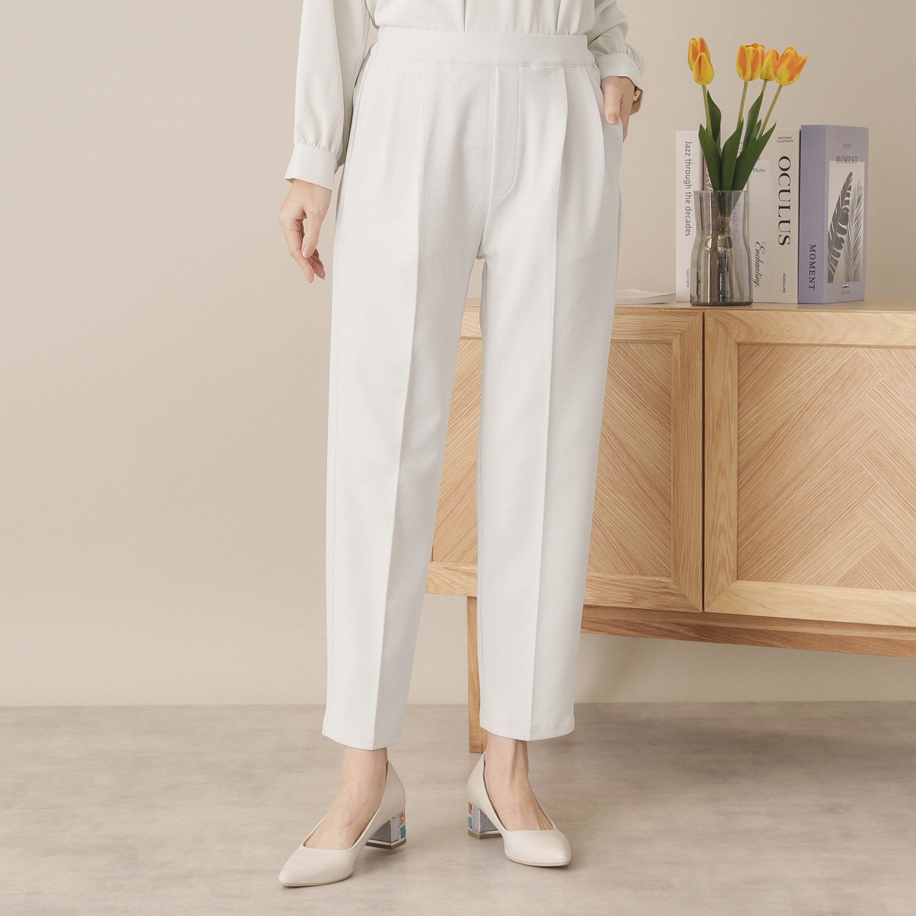 ITS&rsquo;DEMO「【通勤／手洗い可／ウエストゴム】カットジョーゼットパンツ」|その他|