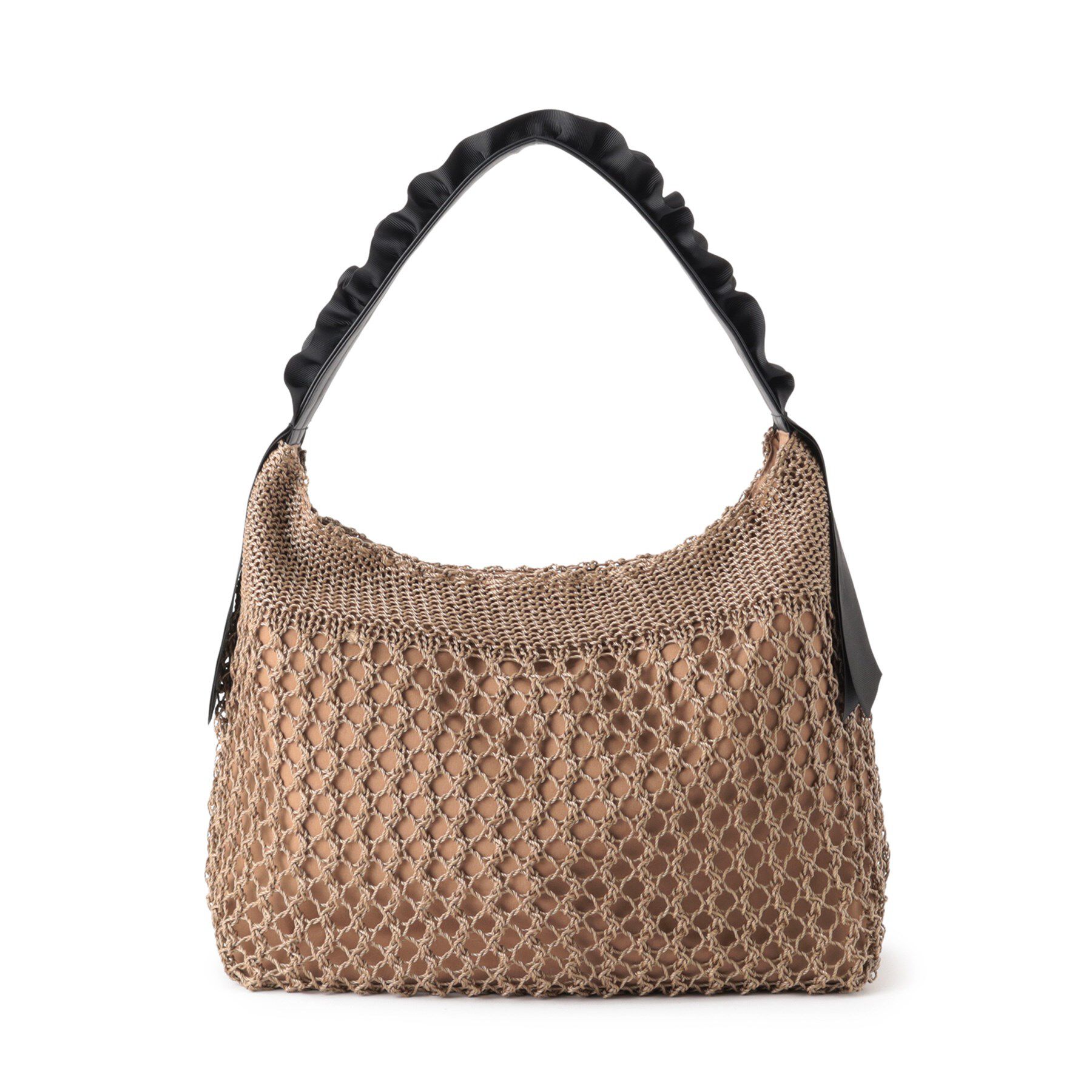 ITS&rsquo;DEMO「コード編みフリルワンハンドルトート」|トートバッグ|