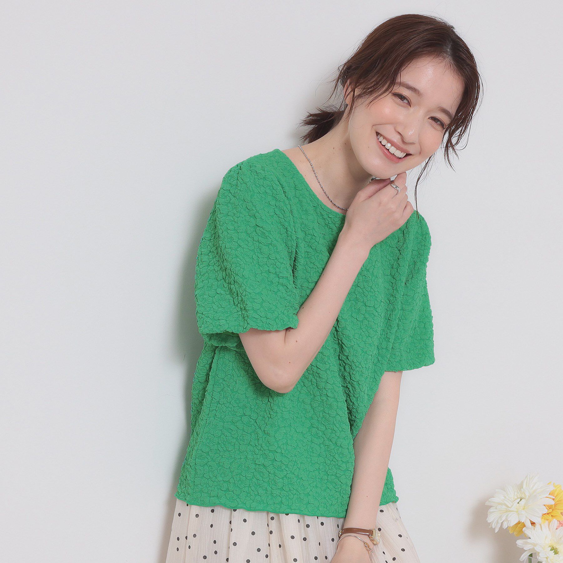 ITS&rsquo;DEMO「【手洗い可】ふくれジャカードプルオーバー」|Tシャツ・カットソー|