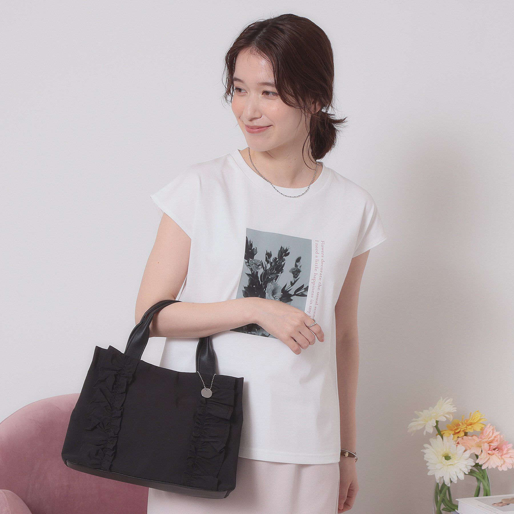 ITS&rsquo;DEMO「【手洗い可】フォトフレンチTシャツ」|Tシャツ・カットソー|