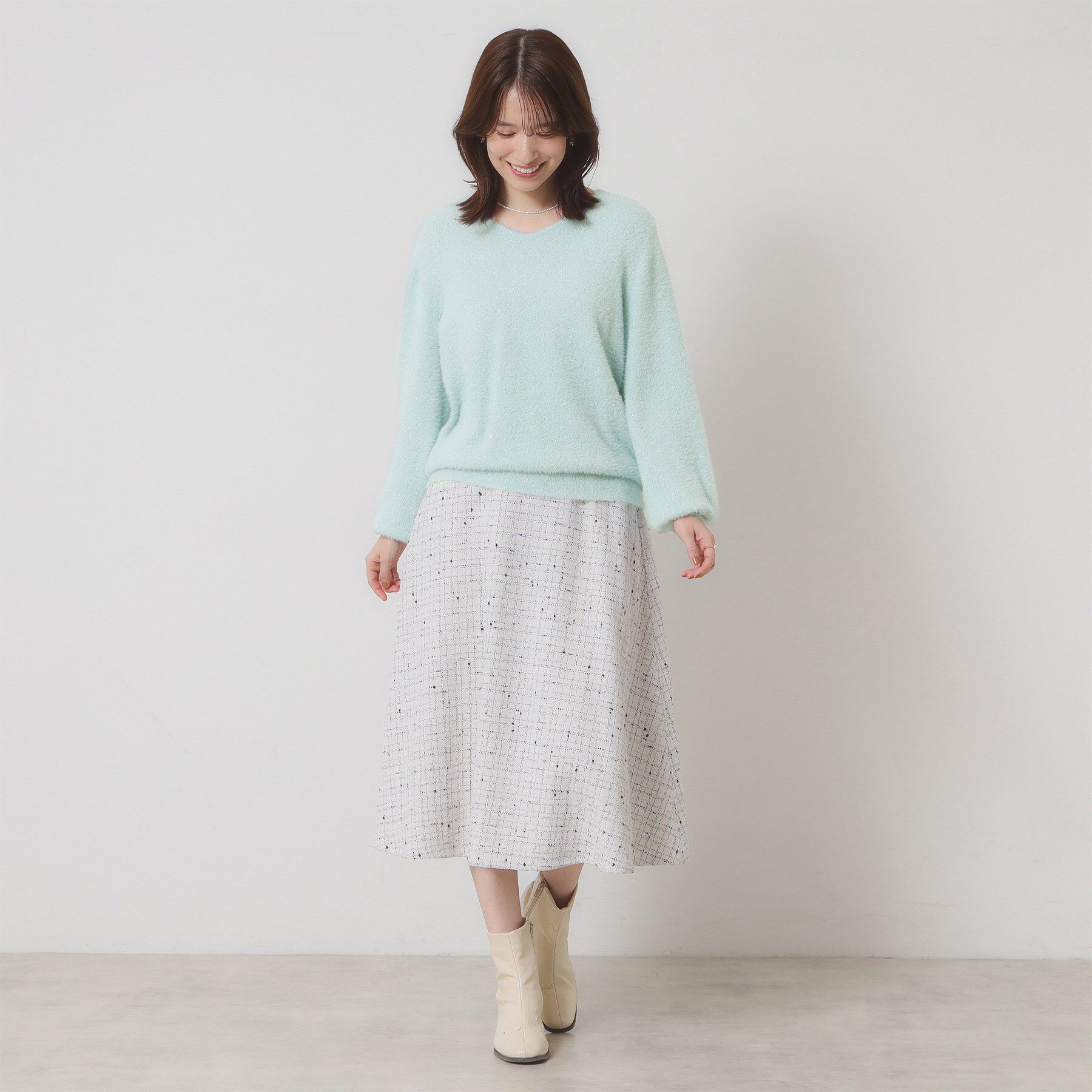 ITS&rsquo;DEMO「【手洗い可】ラメフェザーヤーンニット」|ニット・セーター|