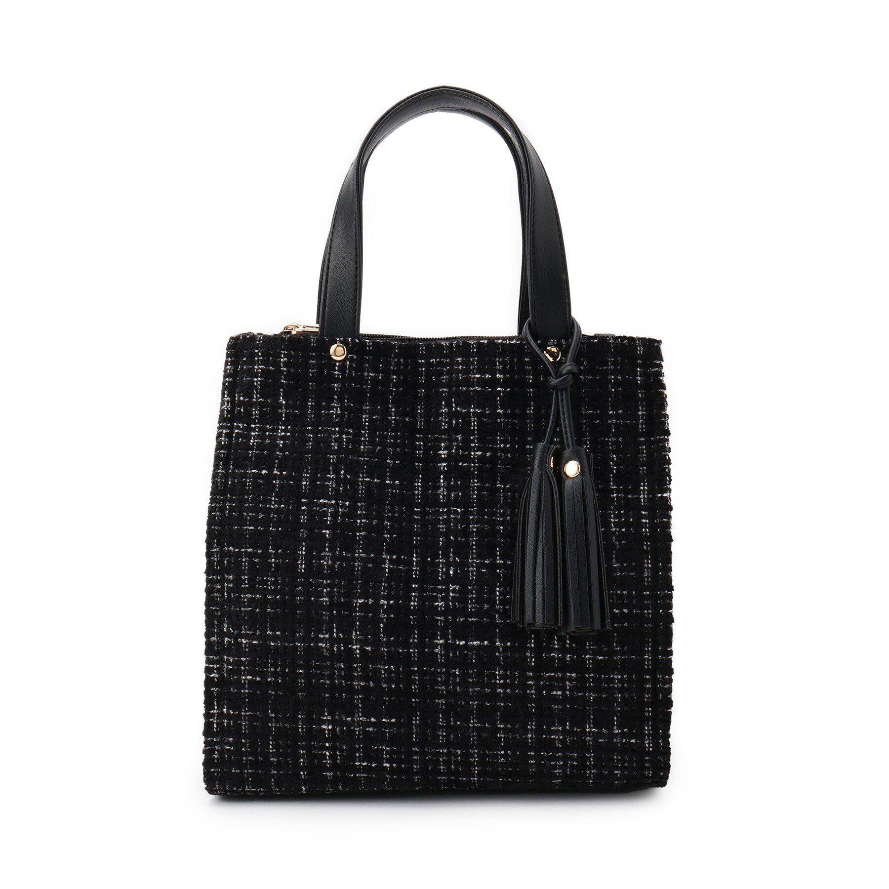 ITS&rsquo;DEMO「ツイードタッセルミニトート」|ハンドバッグ|