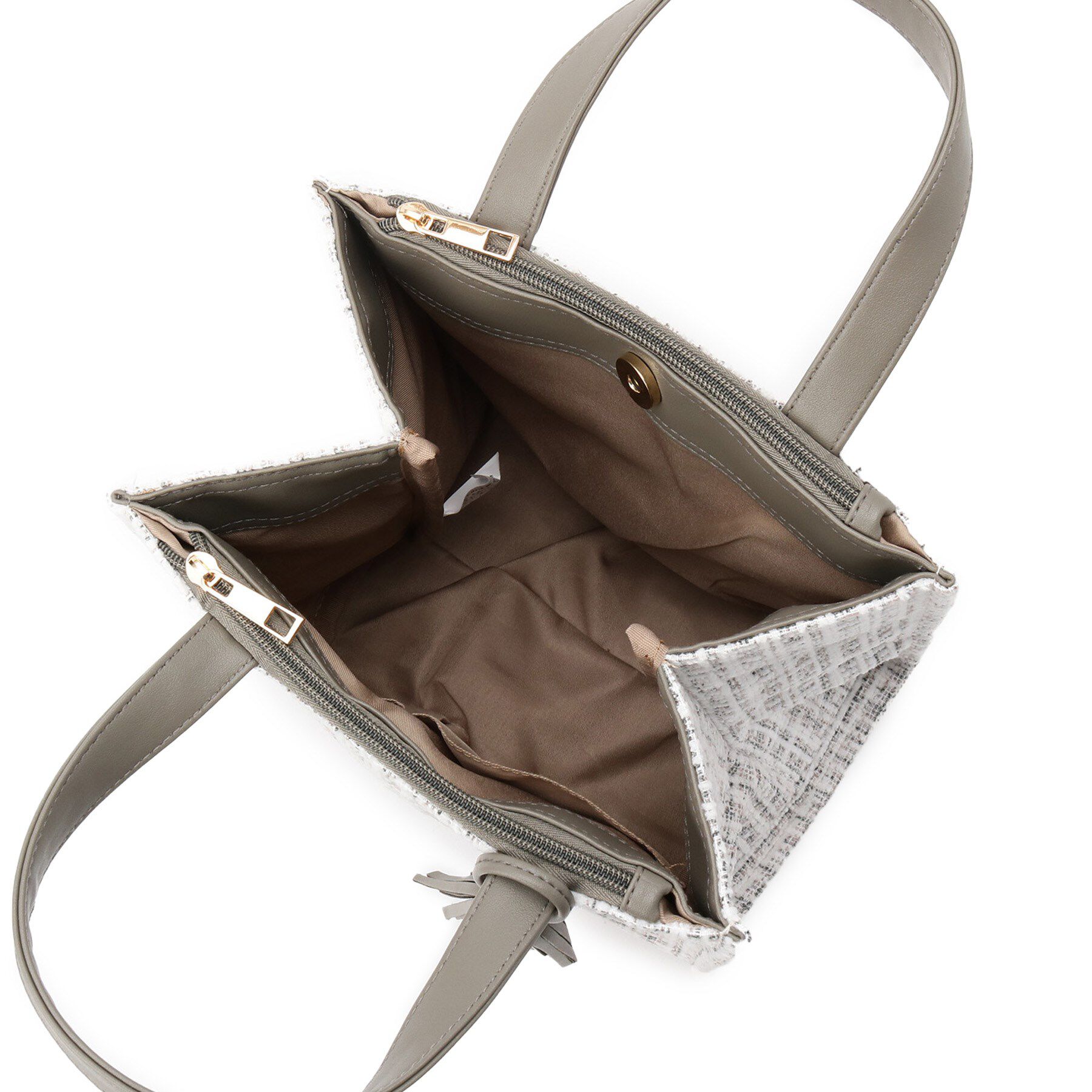 ITS&rsquo;DEMO「ツイードタッセルミニトート」|ハンドバッグ|