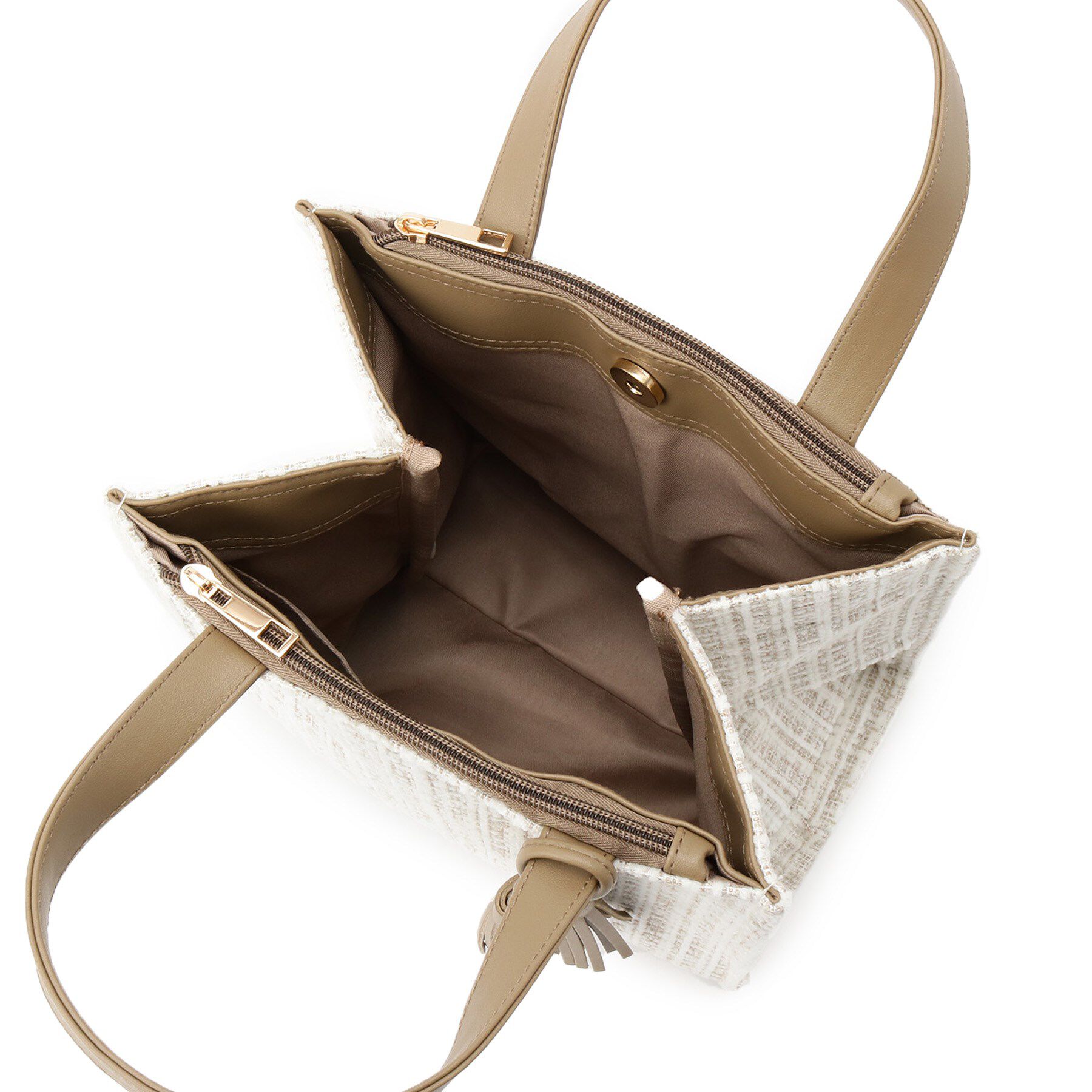 ITS&rsquo;DEMO「ツイードタッセルミニトート」|ハンドバッグ|