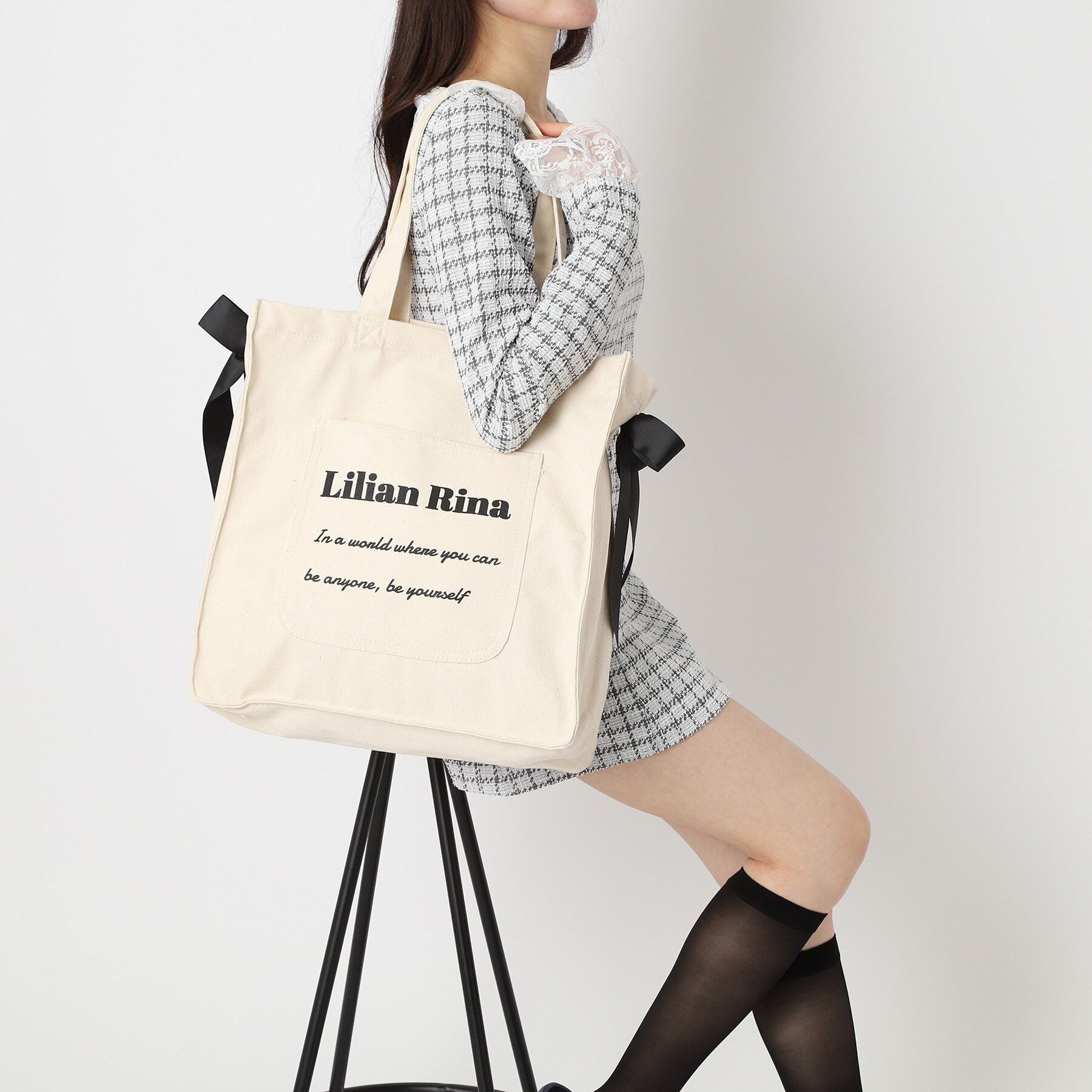 Ober Tashe「【新色入荷】推し活にもぴったり！リリアンリーナサイドリボントートバッグ」|トートバッグ|