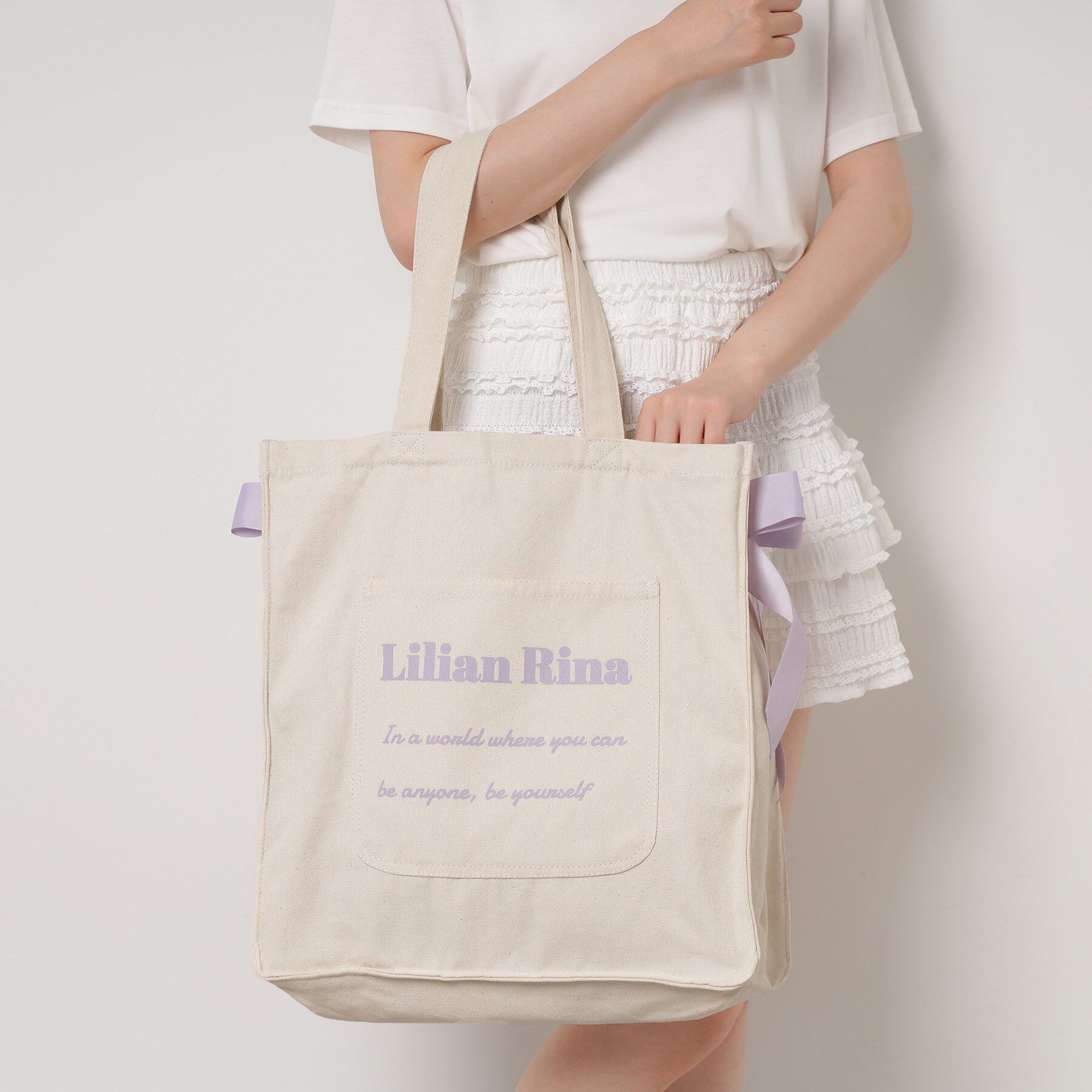 Ober Tashe「【新色入荷】推し活にもぴったり！リリアンリーナサイドリボントートバッグ」|トートバッグ|