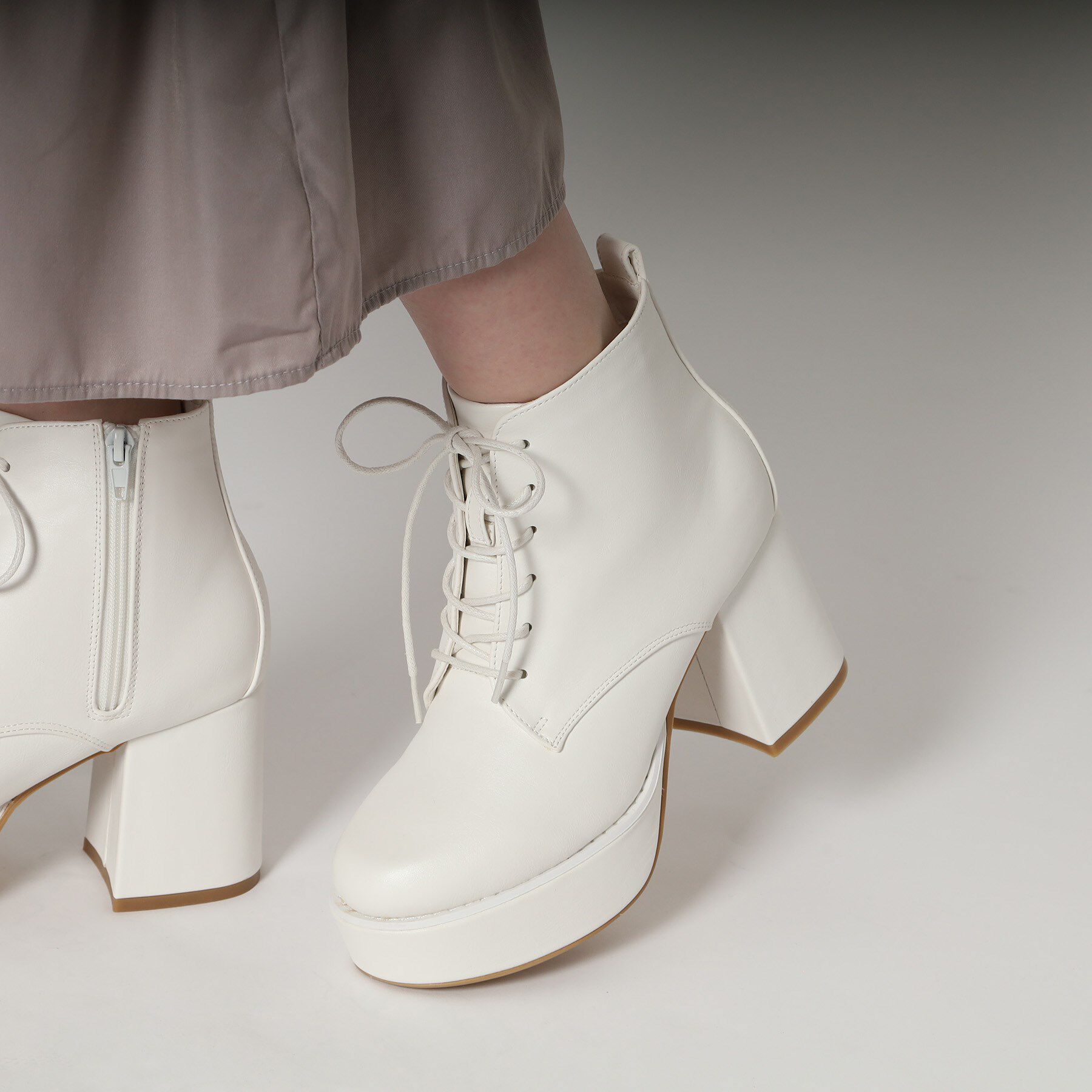 csT&P「厚底レースアップブーツ」|ショートブーツ|