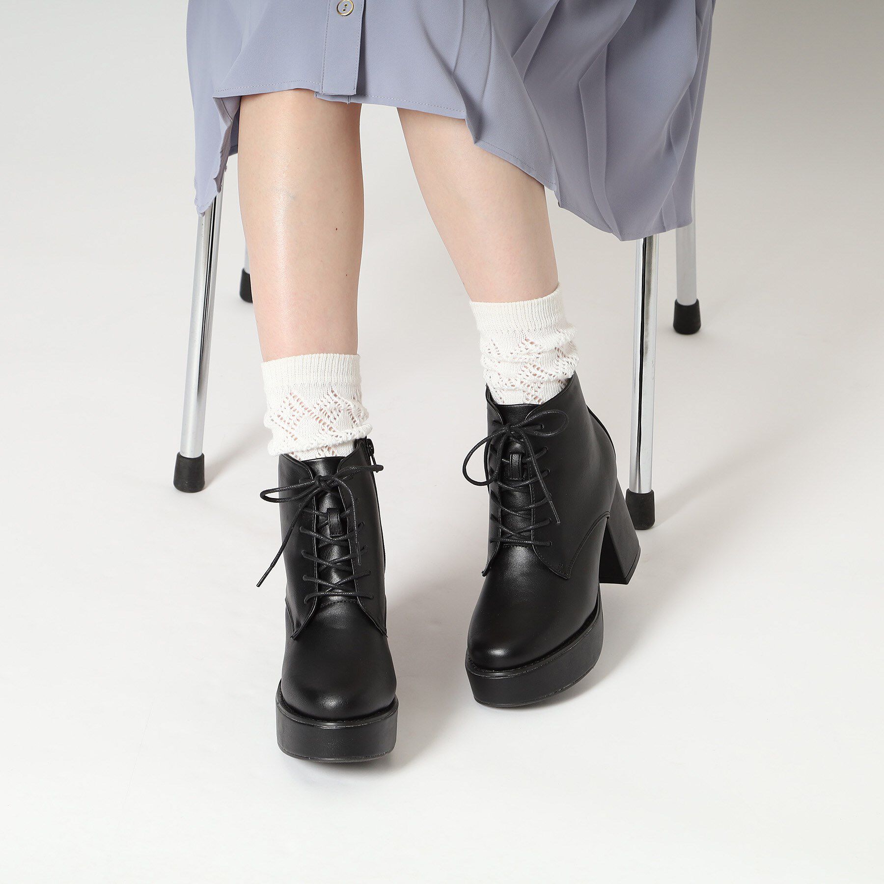 csT&P「厚底レースアップブーツ」|ショートブーツ|