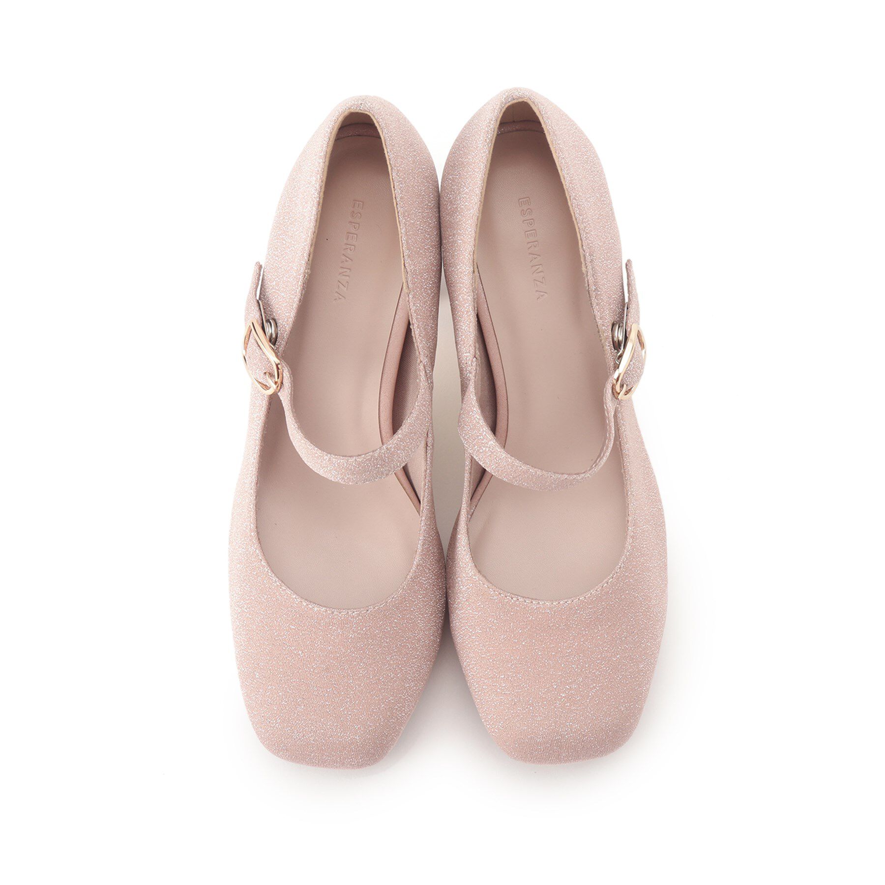 ESPERANZA「メッキプレートヒールストラップパンプス」|パンプス|