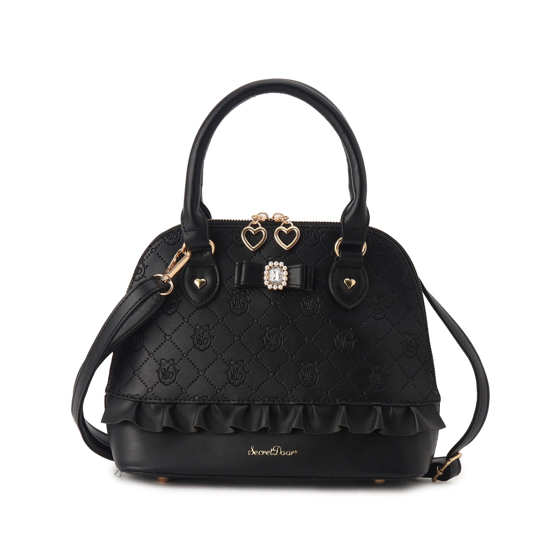 Ober Tashe「ガーリー2WAYミニボストン」|ショルダー・メッセンジャー|ﾌﾞﾗｯｸ(019)