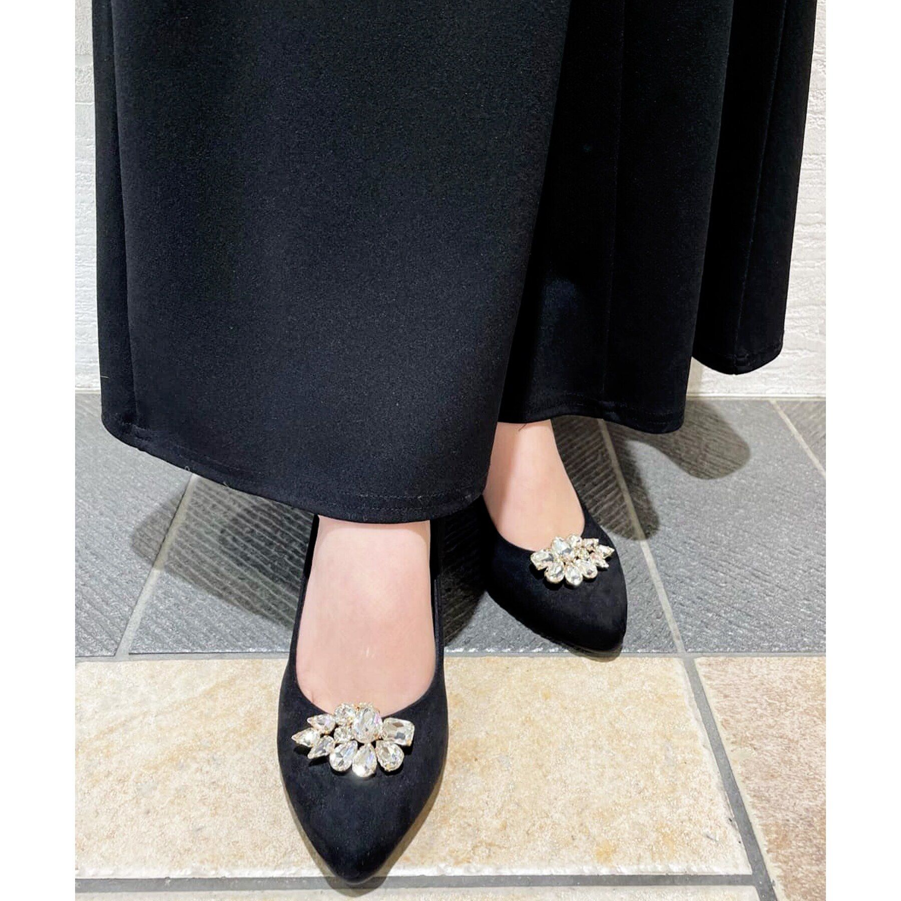 ESPERANZA「ビジュー2Wayアーモンドトゥパンプス 結婚式二次会 パーティー 24SS」|パンプス|