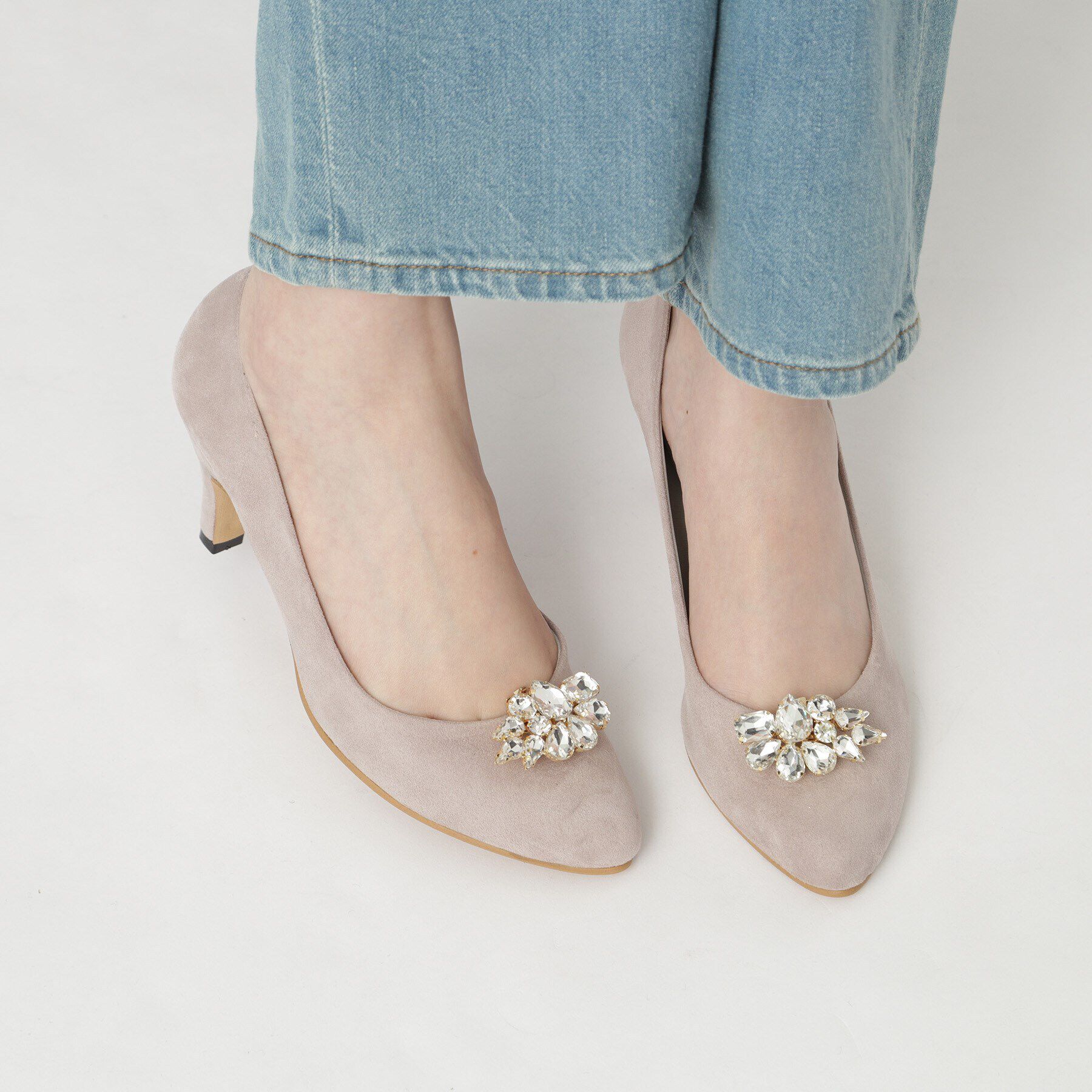 ESPERANZA「ビジュー2Wayアーモンドトゥパンプス 結婚式二次会 パーティー 24SS」|パンプス|