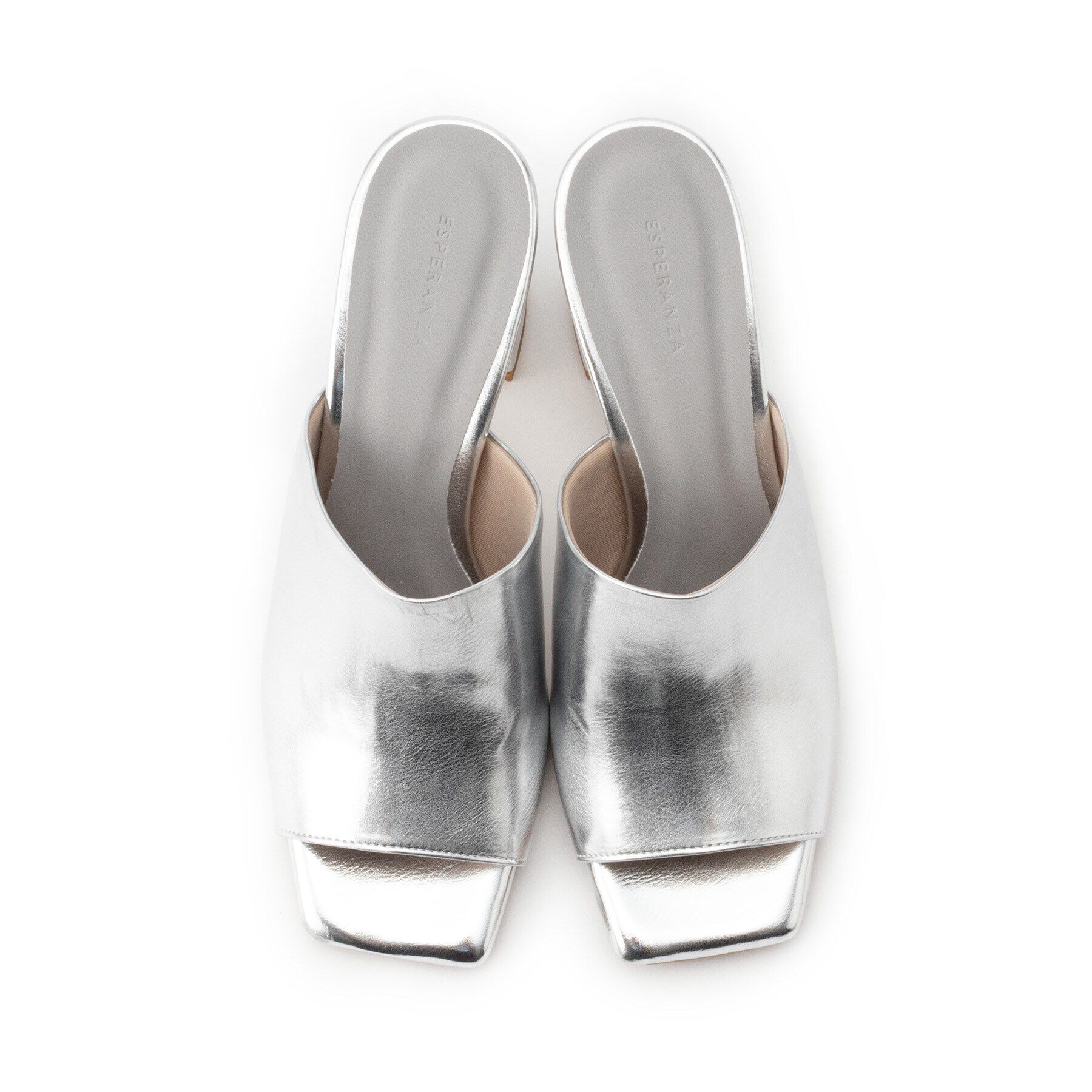 ESPERANZA「スクエアトゥブロックヒールサンダル 24SS」|サンダル|