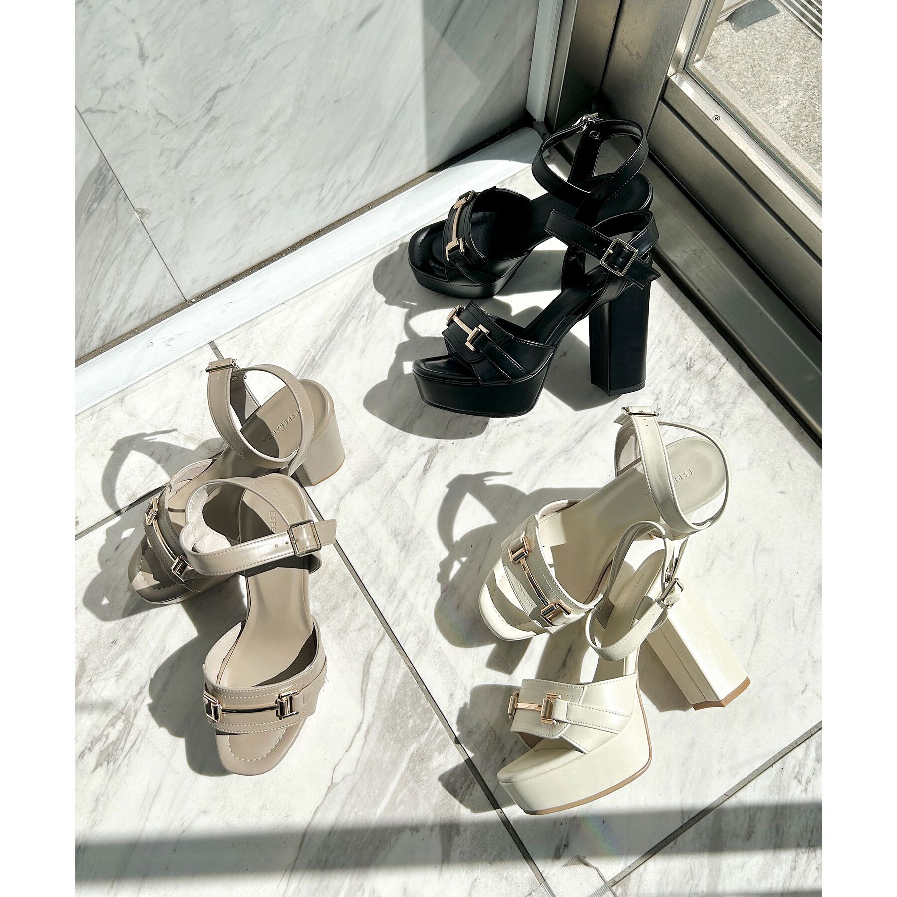 ESPERANZA「アッパービット厚底ヒールサンダル」|サンダル|