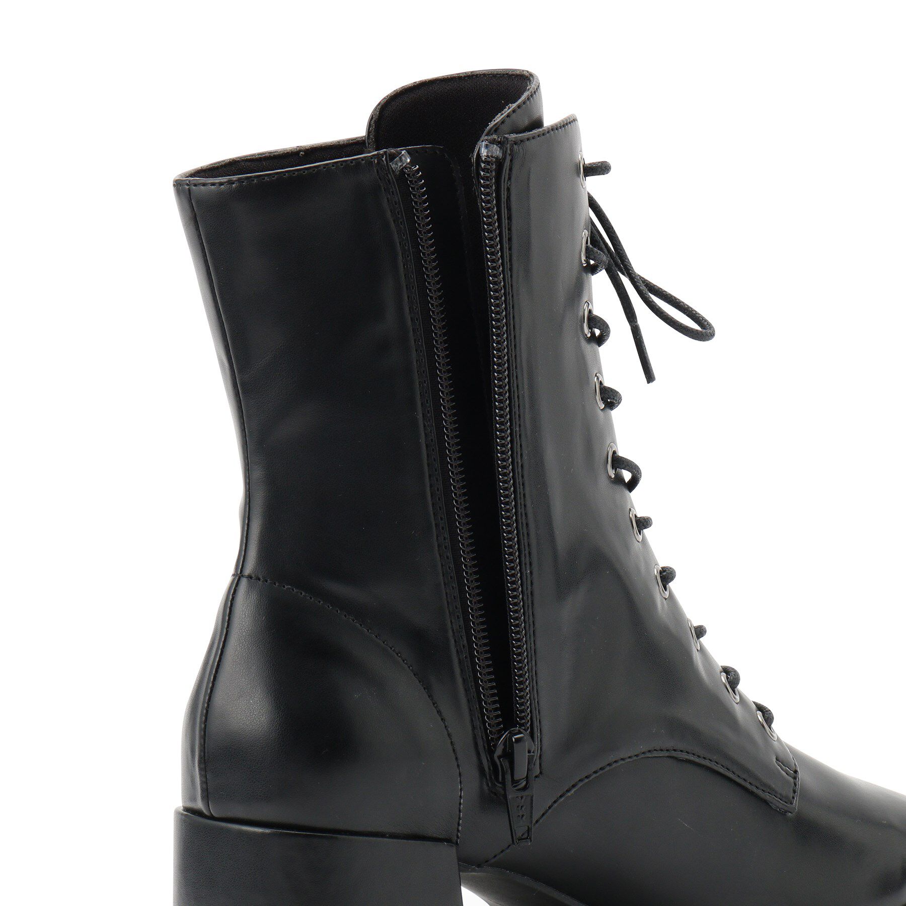 ESPERANZA「レースアップミドルヒールブーツ」|ショートブーツ|