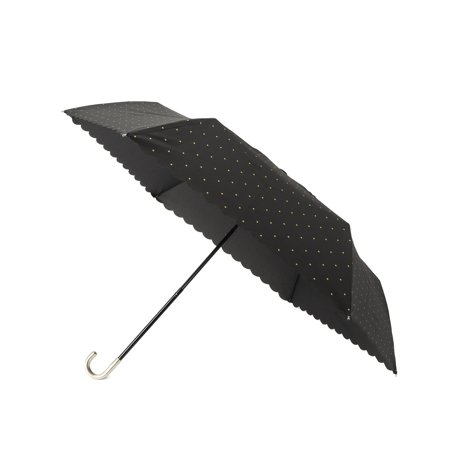 Ober Tashe「ドットグリッターヒートカットミニ傘／折りたたみ傘」|傘|ブラック(019)
