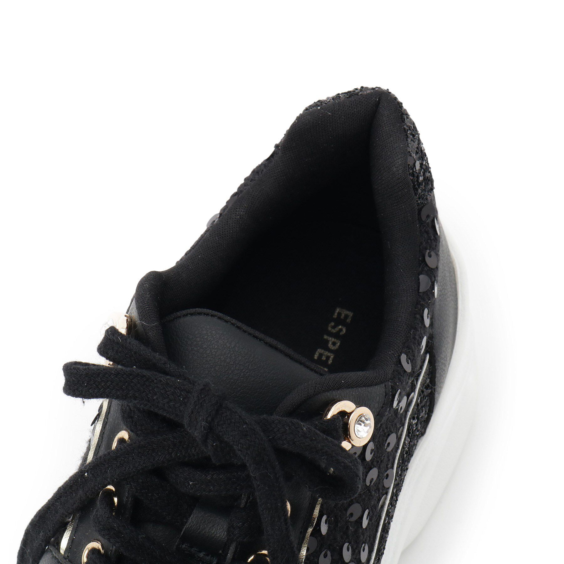 ESPERANZA「【EC先行販売】グリッター&times;ツイード ラインストーンスニーカー」|スニーカー|