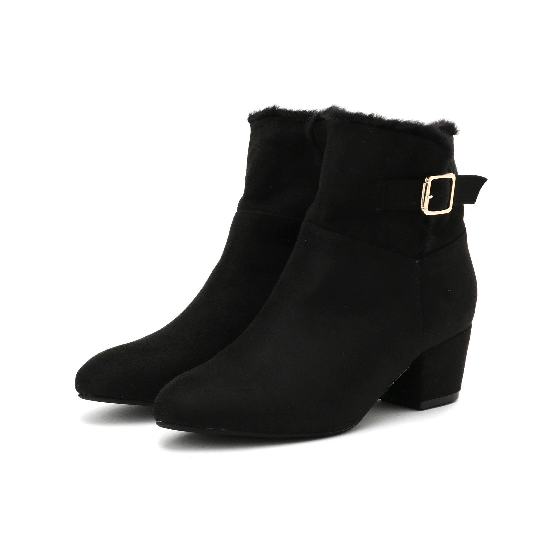 ESPERANZA「折り返しフェイクファー2WAYショートブーツ」|ショートブーツ|