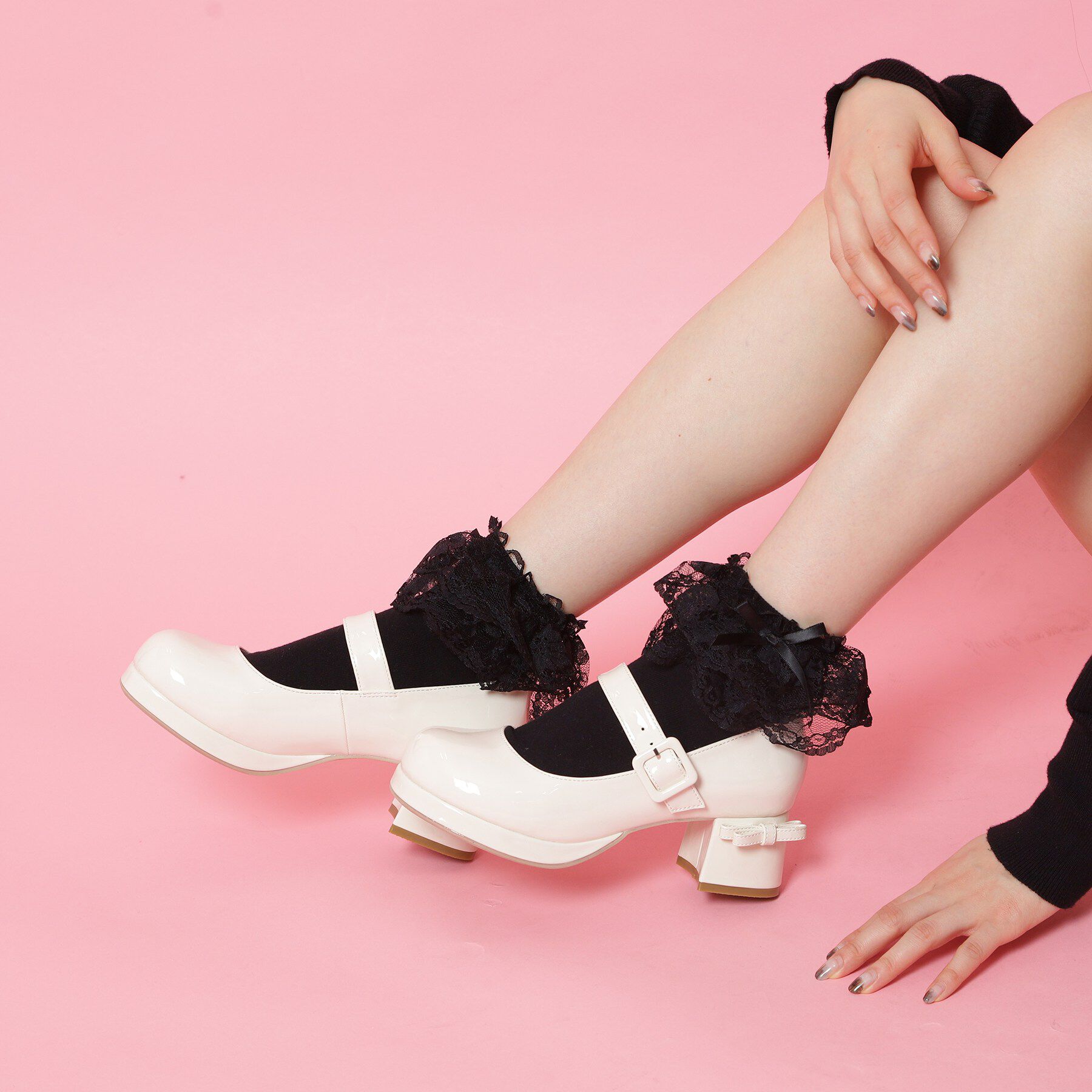 csT&P「バレエコアストラップ付リボン付きパンプス」|パンプス|