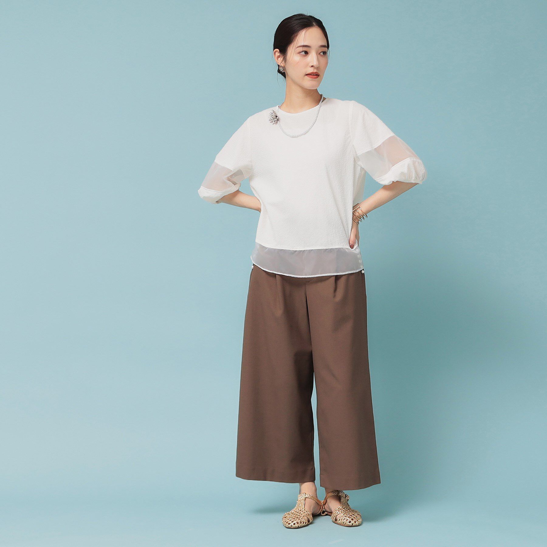 SunaUna「【ウエストゴム／S～L】ガウチョパンツ」|その他|