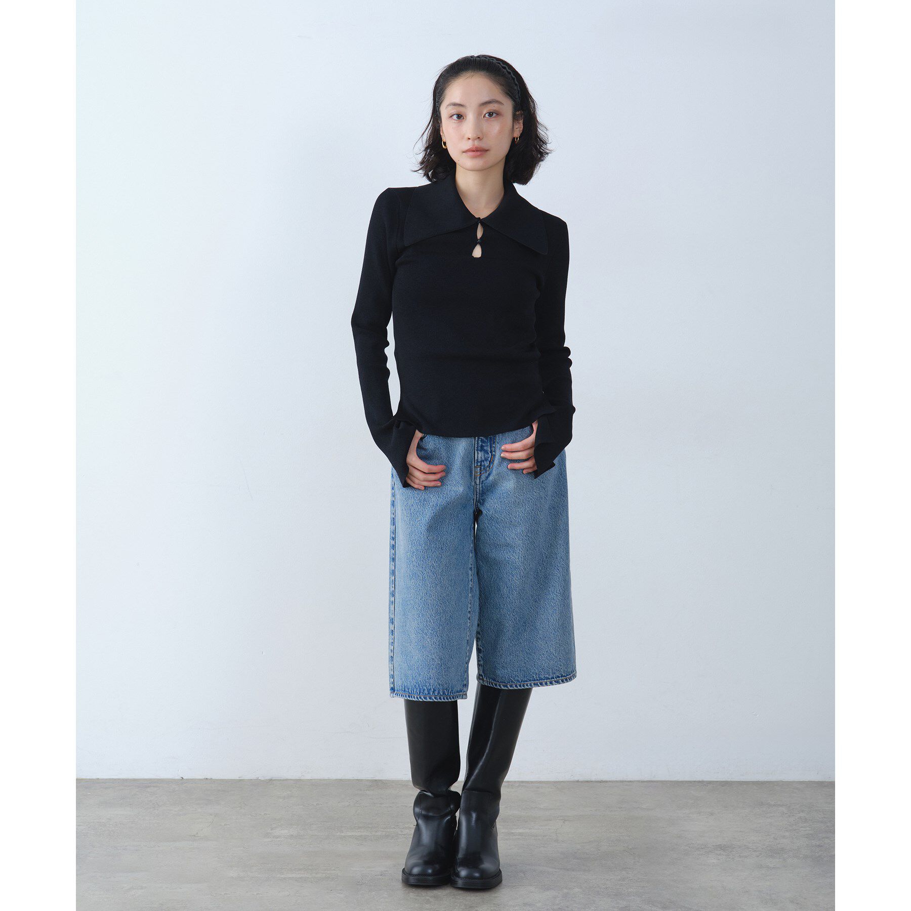 CODE A「design collar knit」|ニット・セーター|