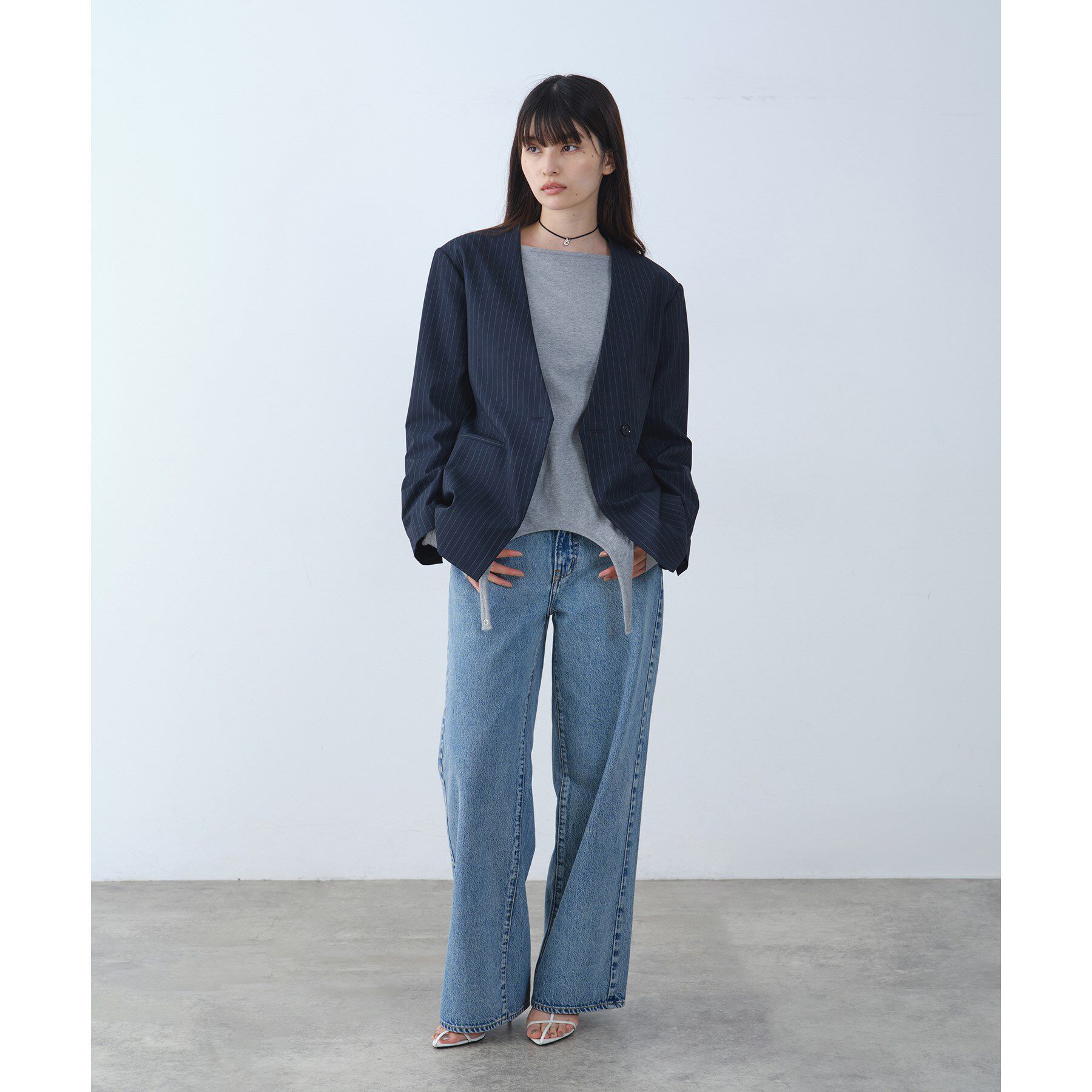 CODE A「tailored mood over jacket」|ノーカラージャケット|