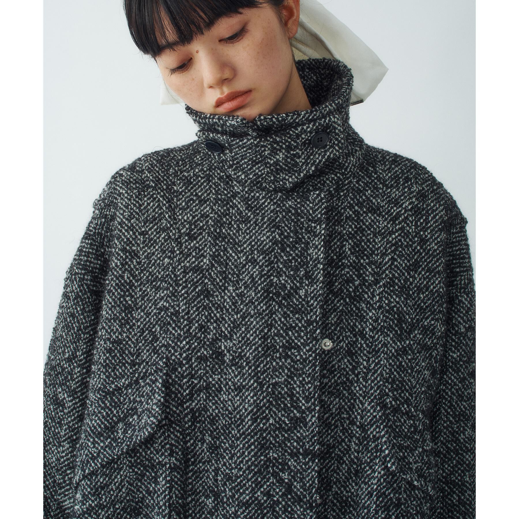 CODE A「oversized tweed blouson」|ダウン|