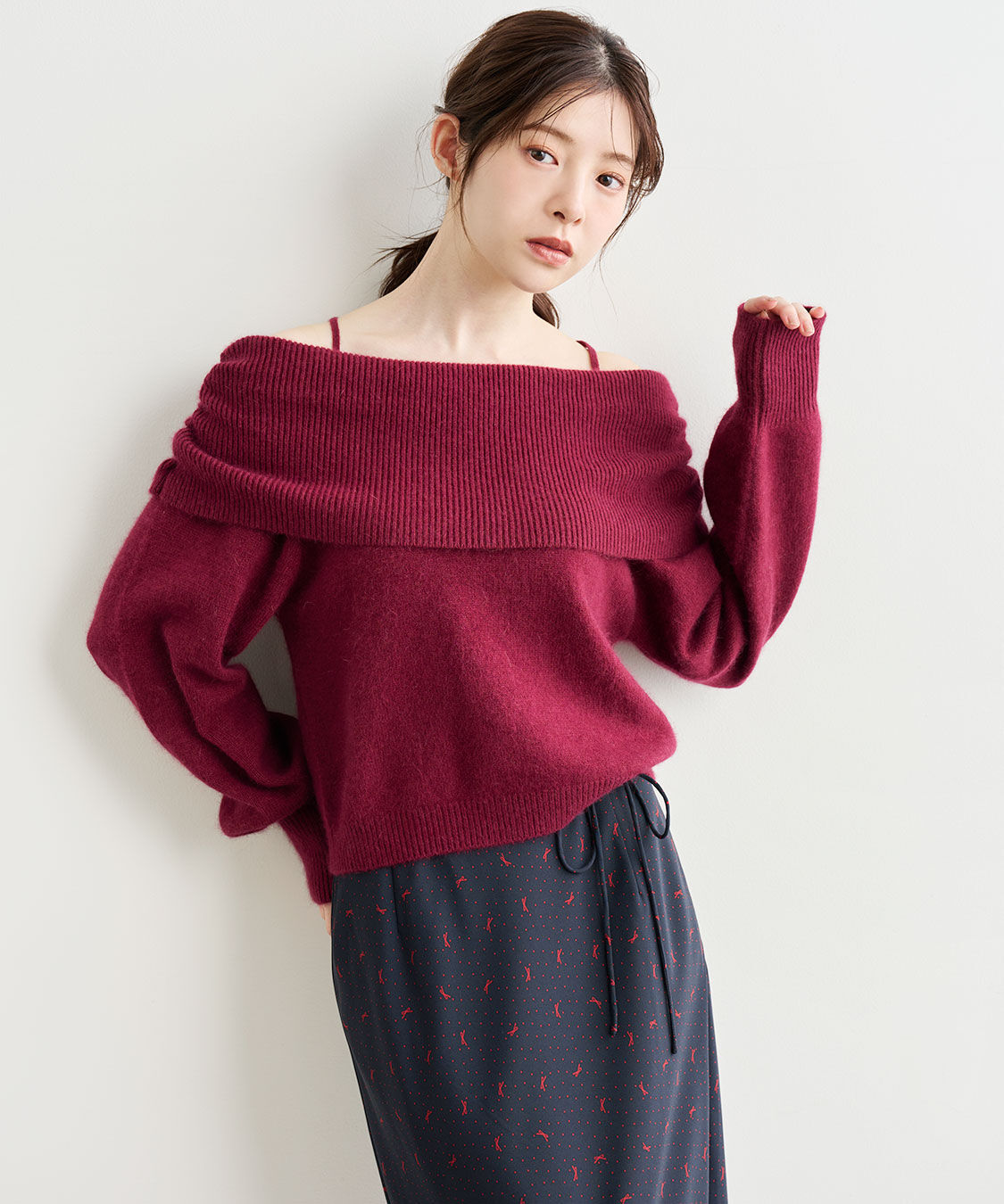 COCO DEAL「ラクーン混バックリボンニット」|ニット・セーター|