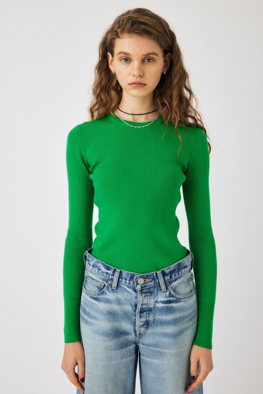 MOUSSY「WASHABLE CREWNECK ニット」|ニット・セーター|