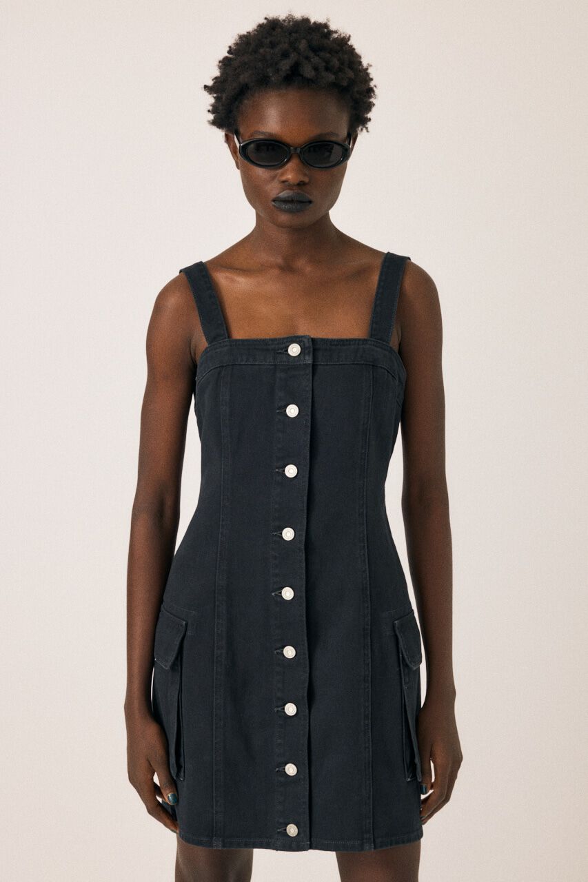 MOUSSY「DENIM CARGO MINI ドレス」|ワンピース|