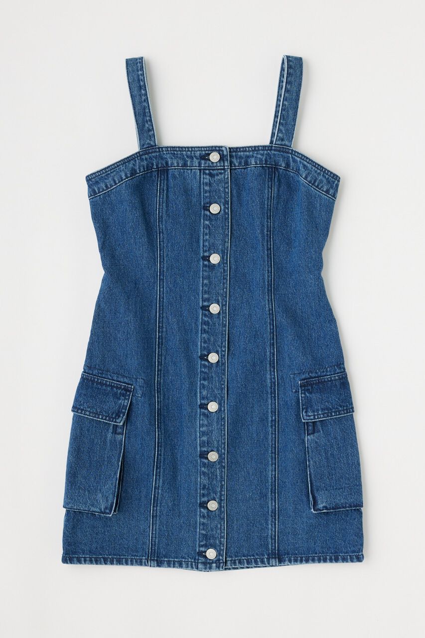 MOUSSY「DENIM CARGO MINI ドレス」|ワンピース|