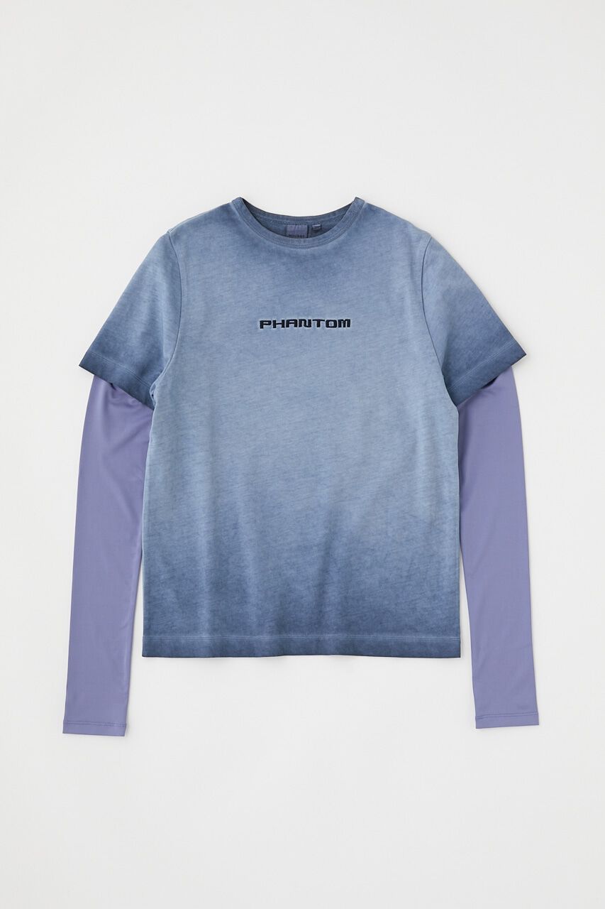 MOUSSY「LAYERED LIKE EMBROIDERY LS Tシャツ」|Tシャツ・カットソー|NVY