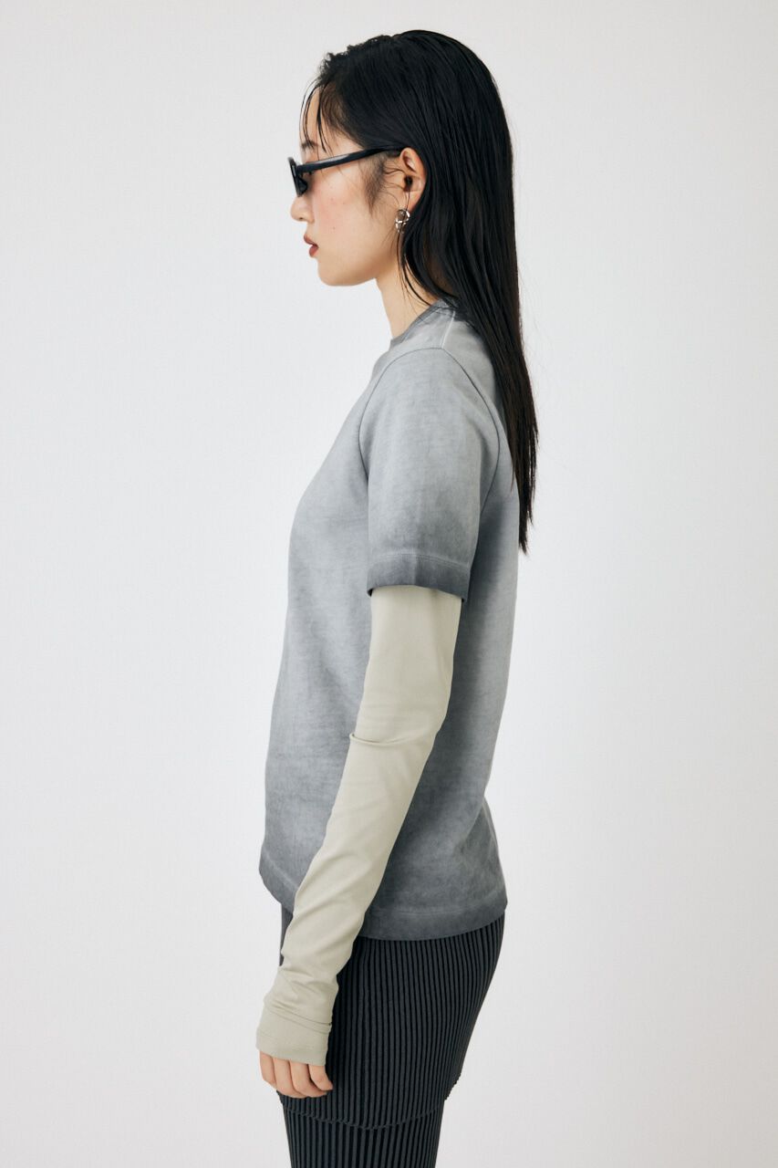 MOUSSY「LAYERED LIKE EMBROIDERY LS Tシャツ」|Tシャツ・カットソー|